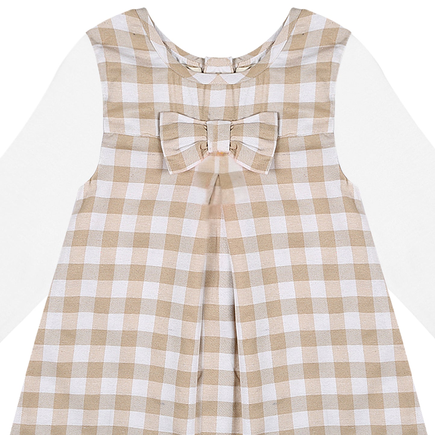 Shoppertree Light Brown Checkered A-line dress
