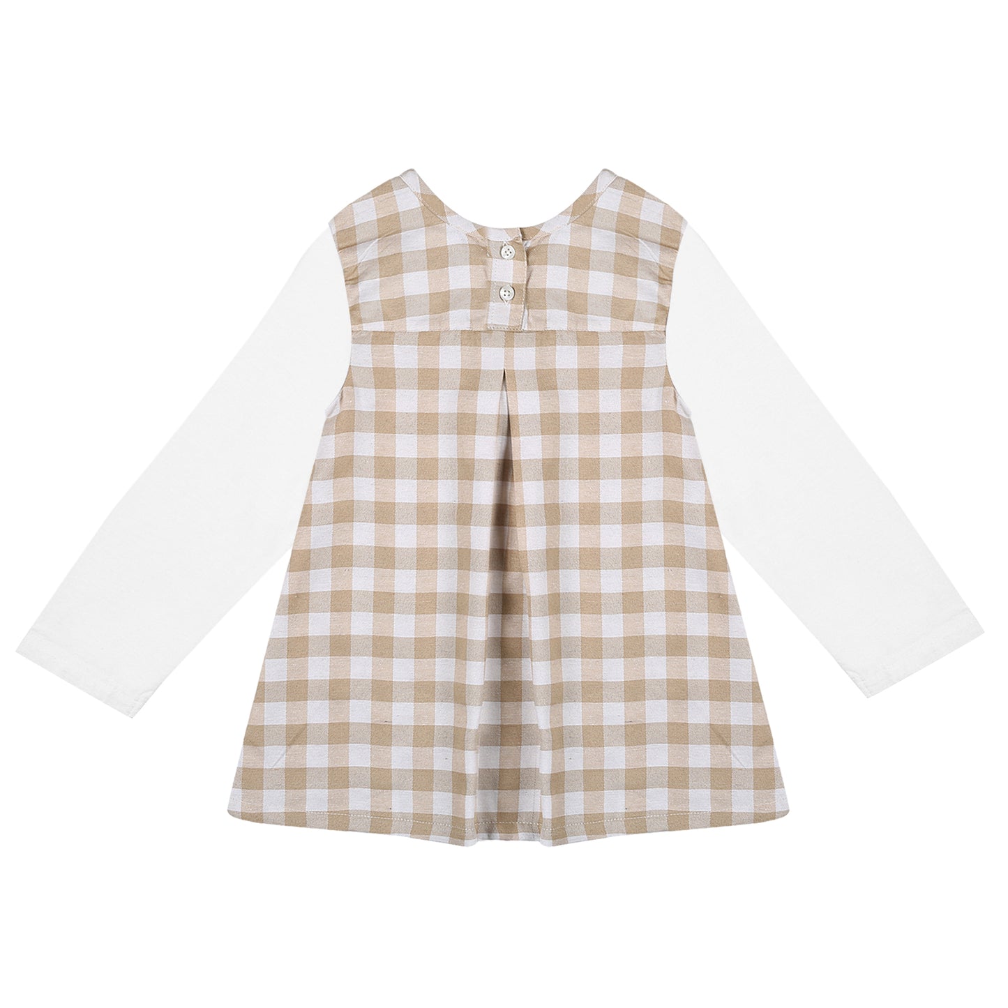 Shoppertree Light Brown Checkered A-line dress