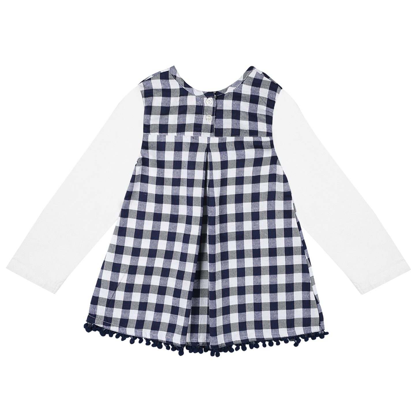 Shoppertree Navy Blue Checkered A-line dress