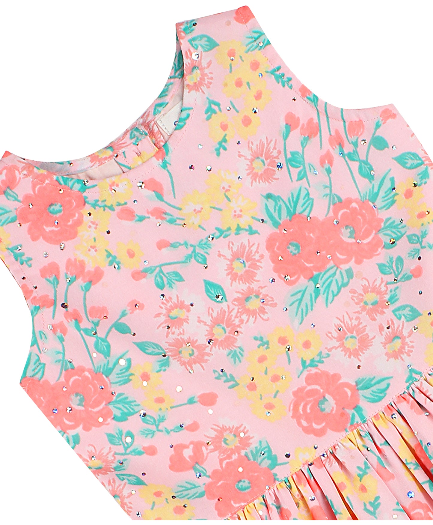 Shoppertree peach Bright Sober Print Dress