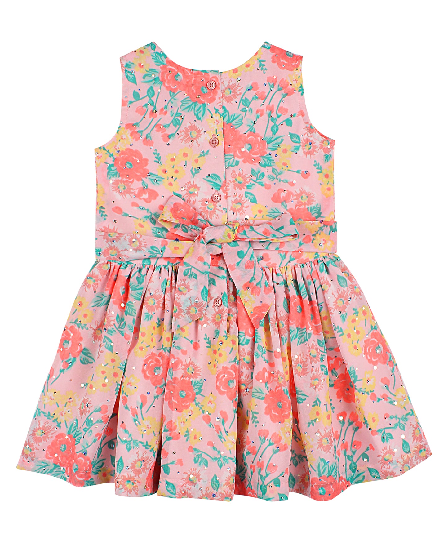 Shoppertree peach Bright Sober Print Dress