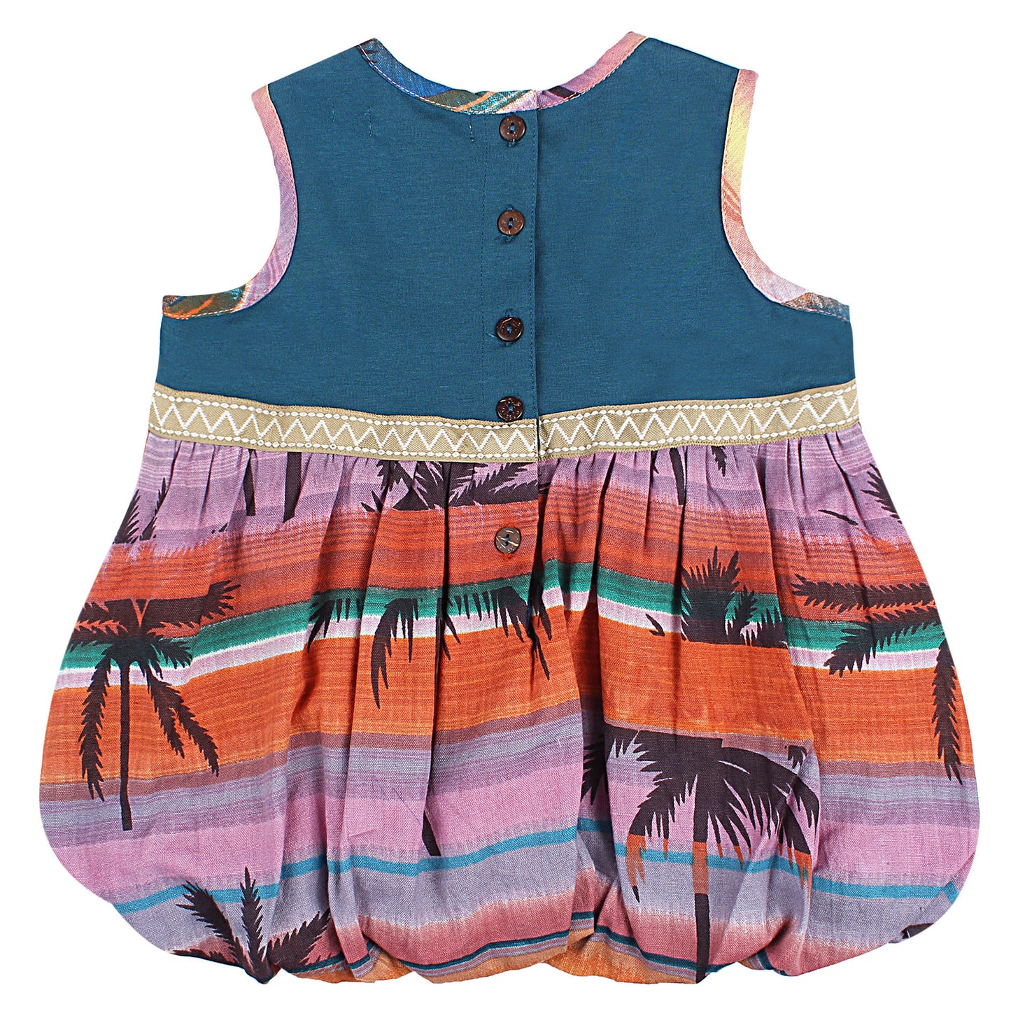 Shoppertree Beach Print Trendy Balloon Dress