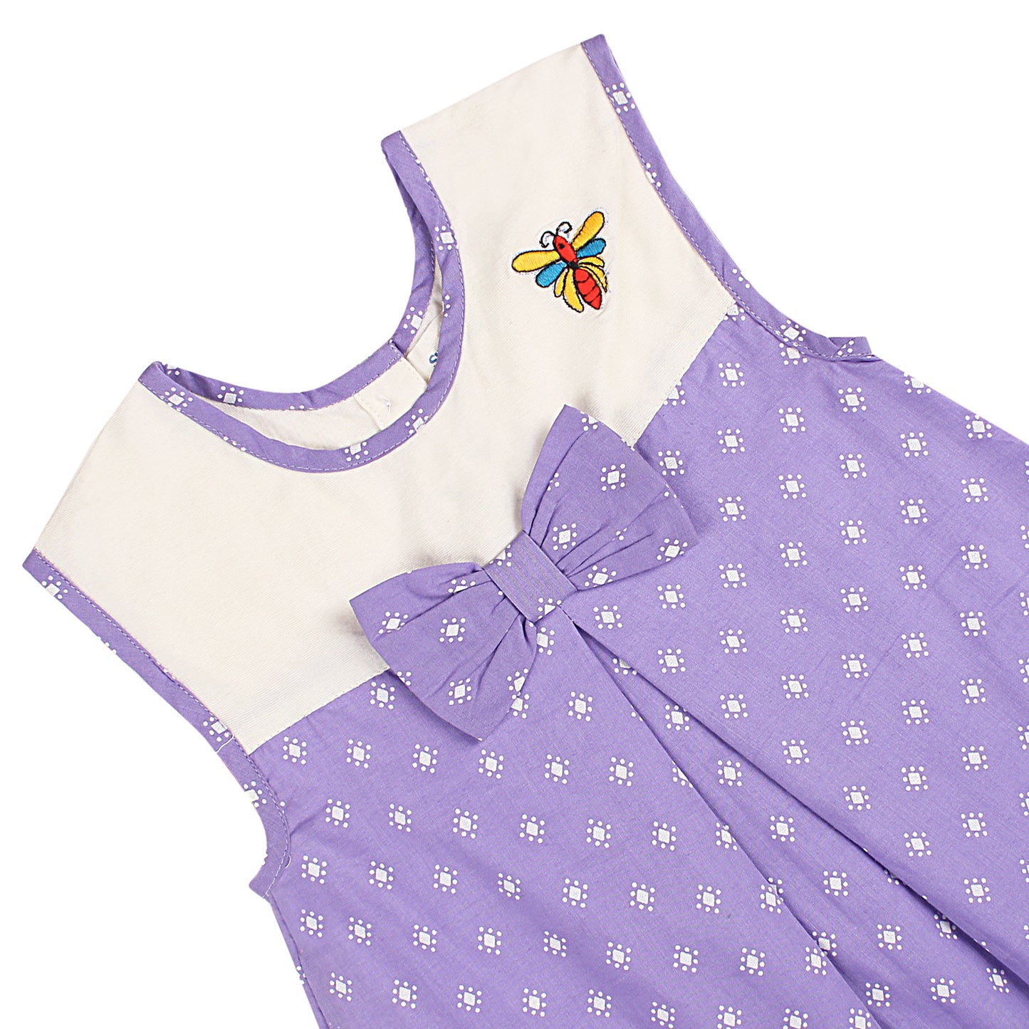 Shoppertree Purple Printed Aline Dress