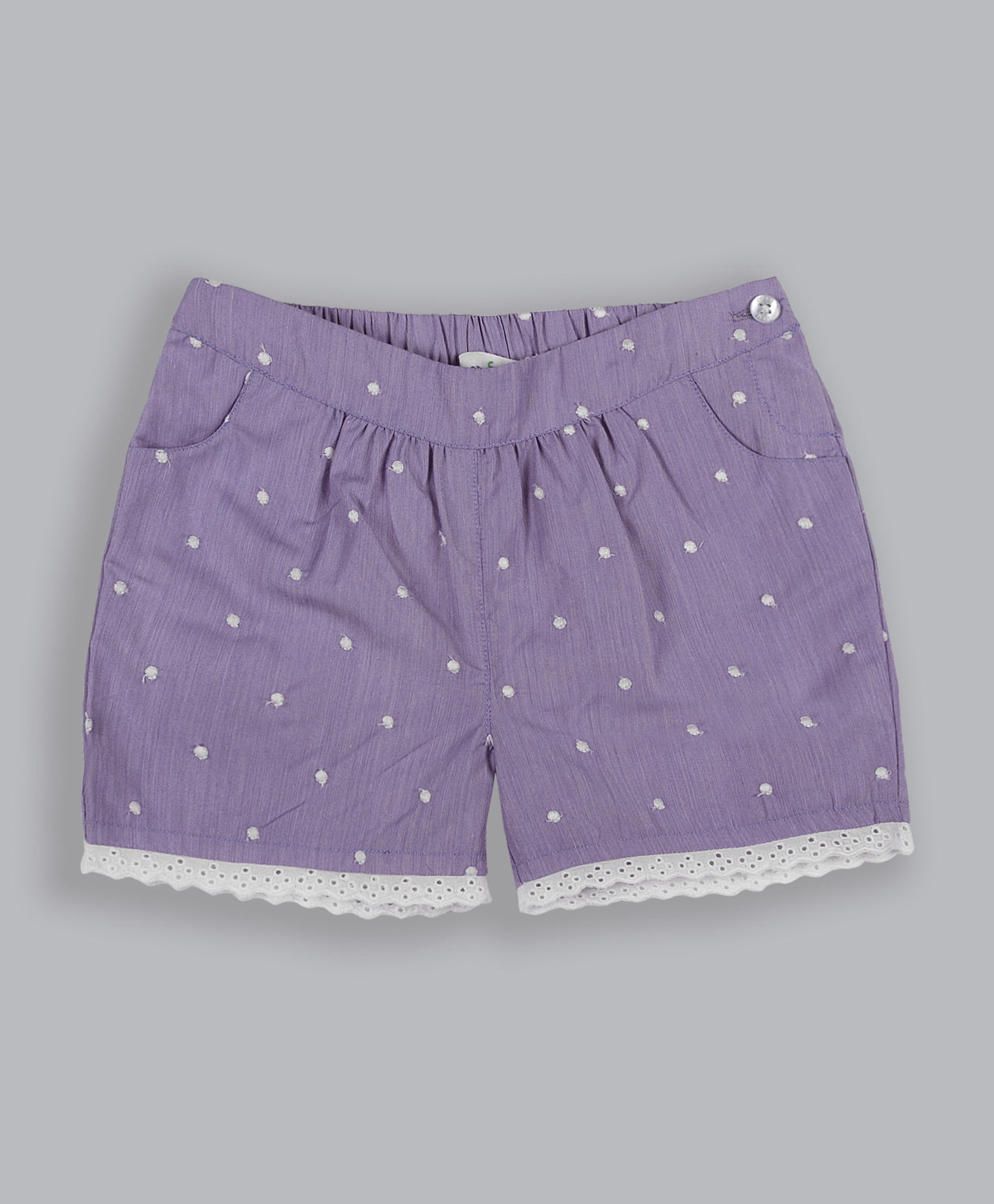 Shoppertree Purple Emboidered Dungree set for girl's