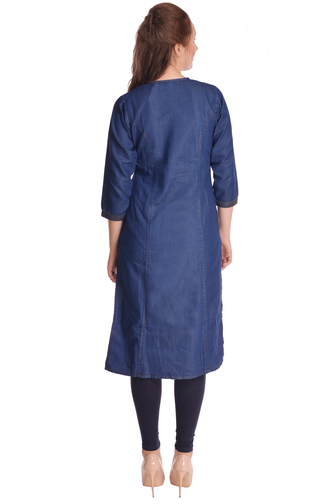 Shoppertree Blue Denim Kurta for Woman