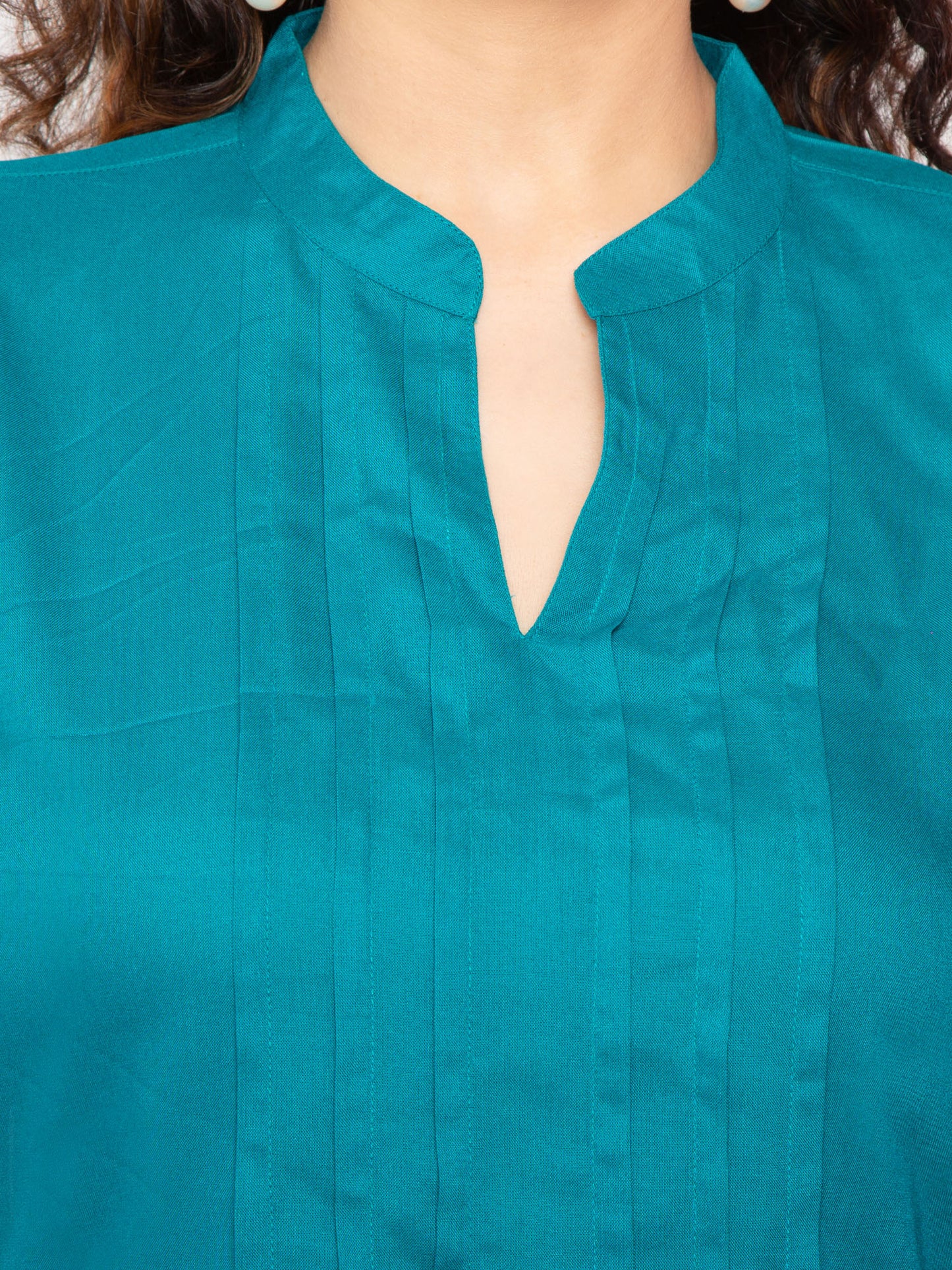 Shoppertree Green Rayon Regular Top