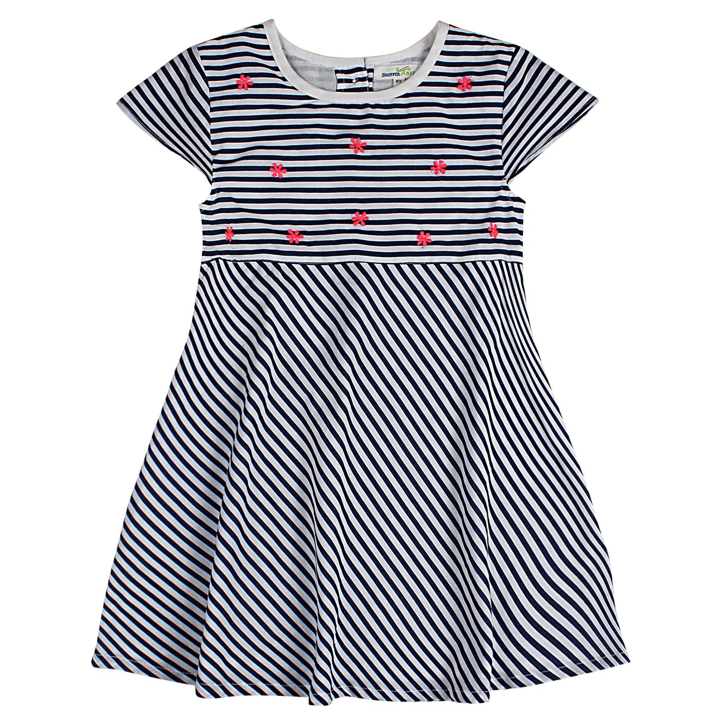 Shoppertree Blue Striped dress for Girls