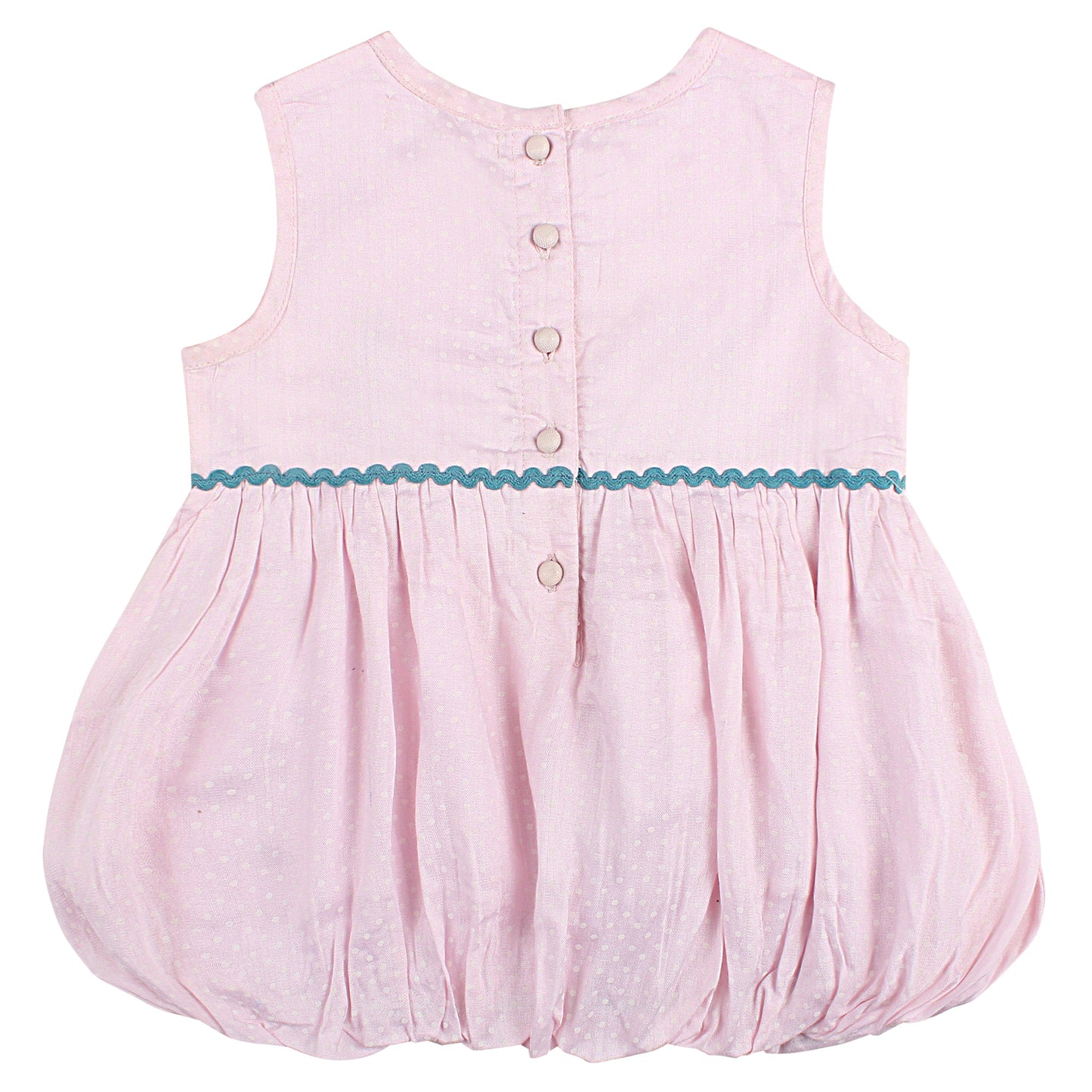 ShoppereTree Baby Pink Balloon Dress For Girl