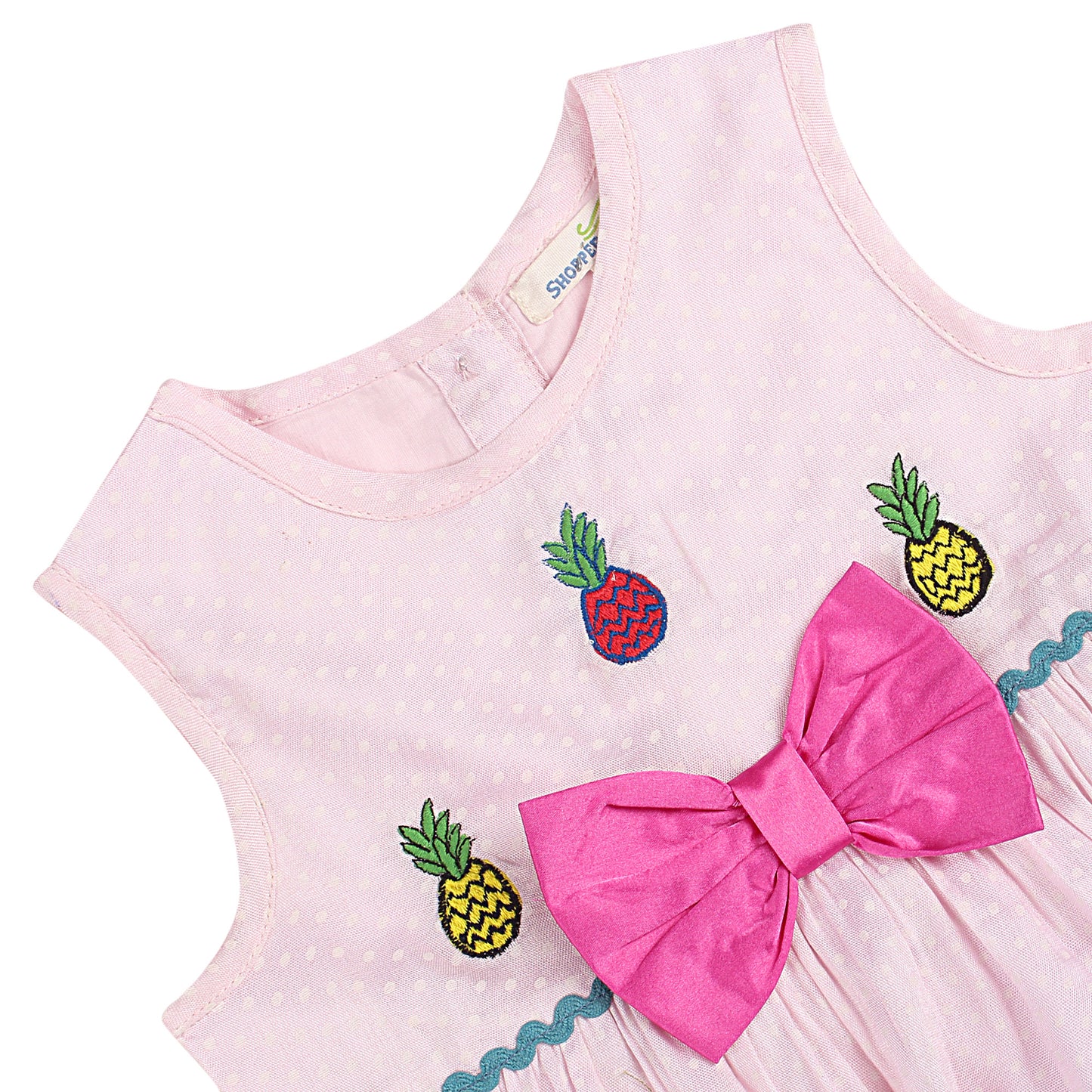 ShoppereTree Baby Pink Balloon Dress For Girl