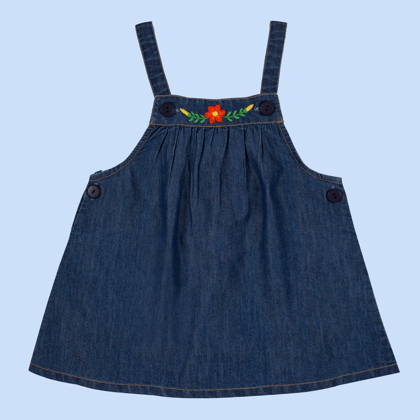 Shoppertree Dark blue Denim Dungaree with T-shirt