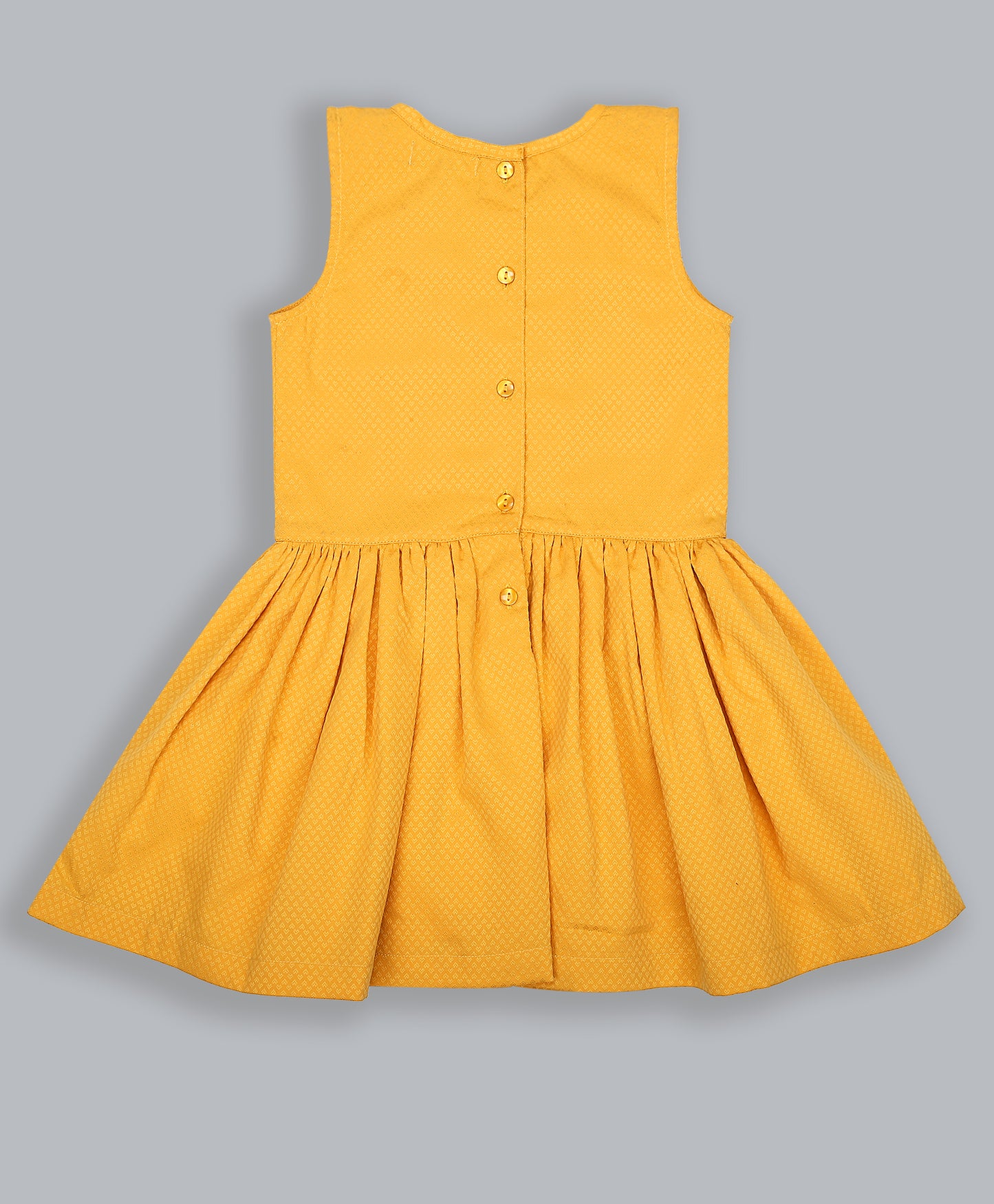 Shoppertree yellow solid dress for girl's