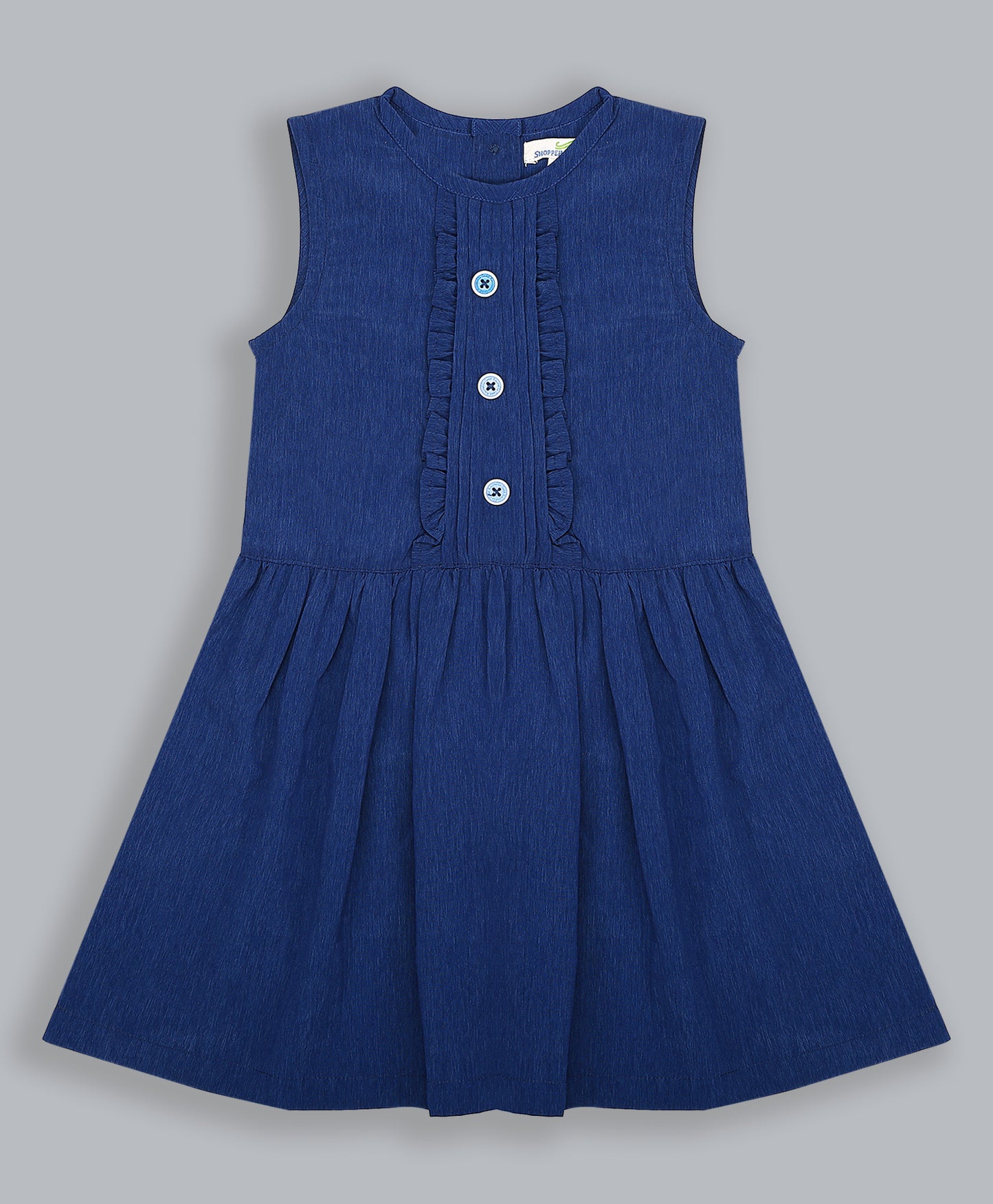 ShopperTree Royal Blue Round Neck Dress