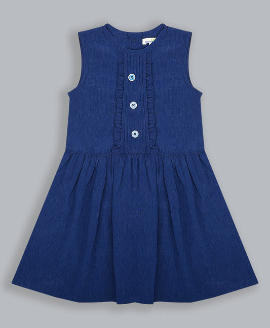 ShopperTree Royal Blue Round Neck Dress