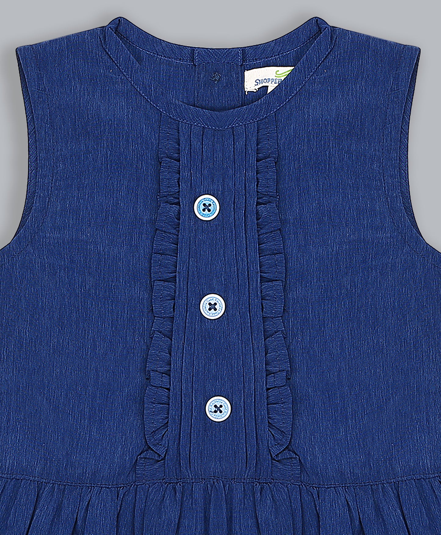 ShopperTree Royal Blue Round Neck Dress