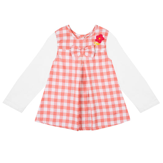 Shoppertree Light pink Checkered A-line dress