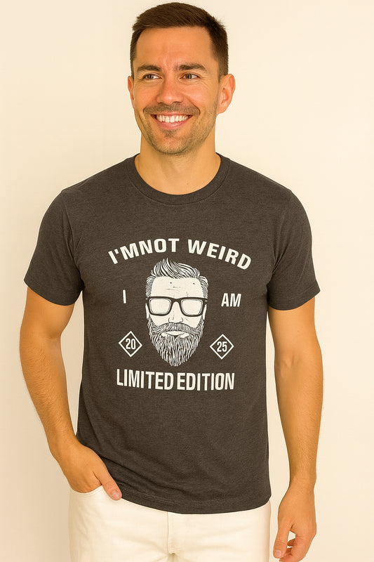Charcoal Grey Cotton Hosiery Round Neck T-shirt
