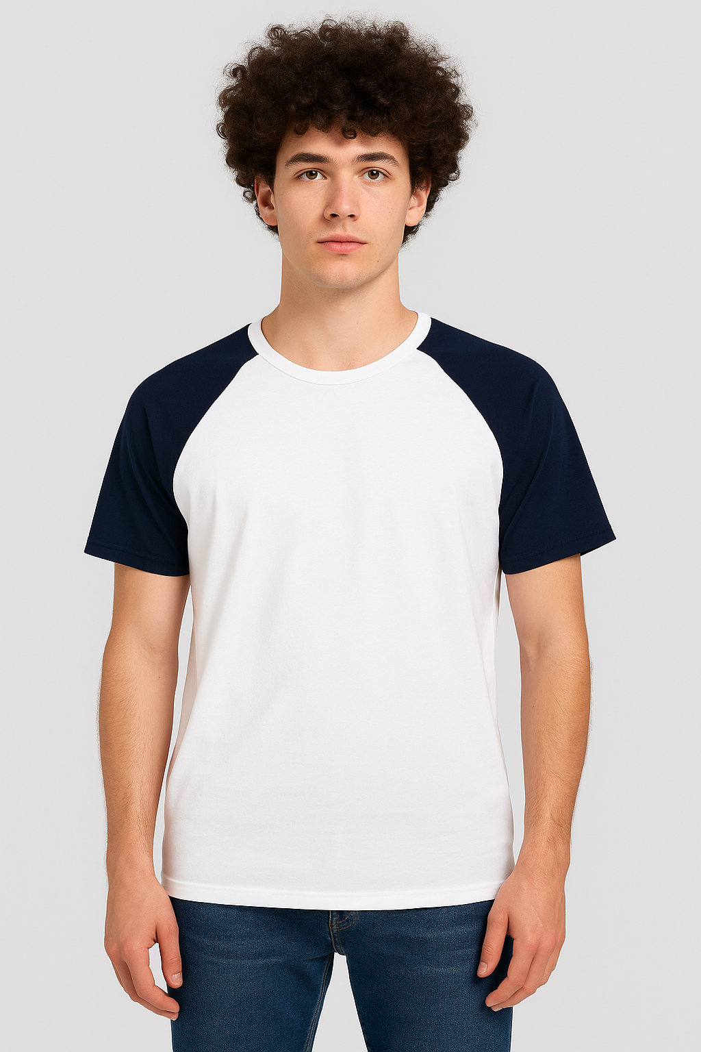Cotton Round Neck T-shirt- White