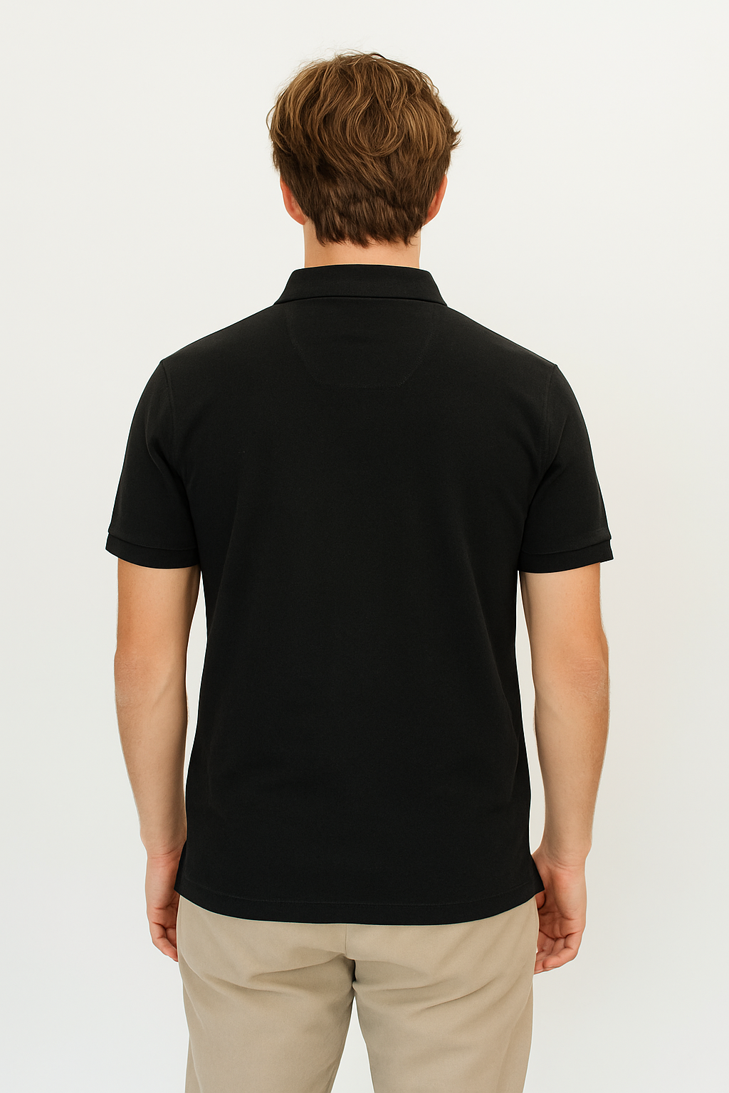 Cotton Matty Polo T-shirt- Black