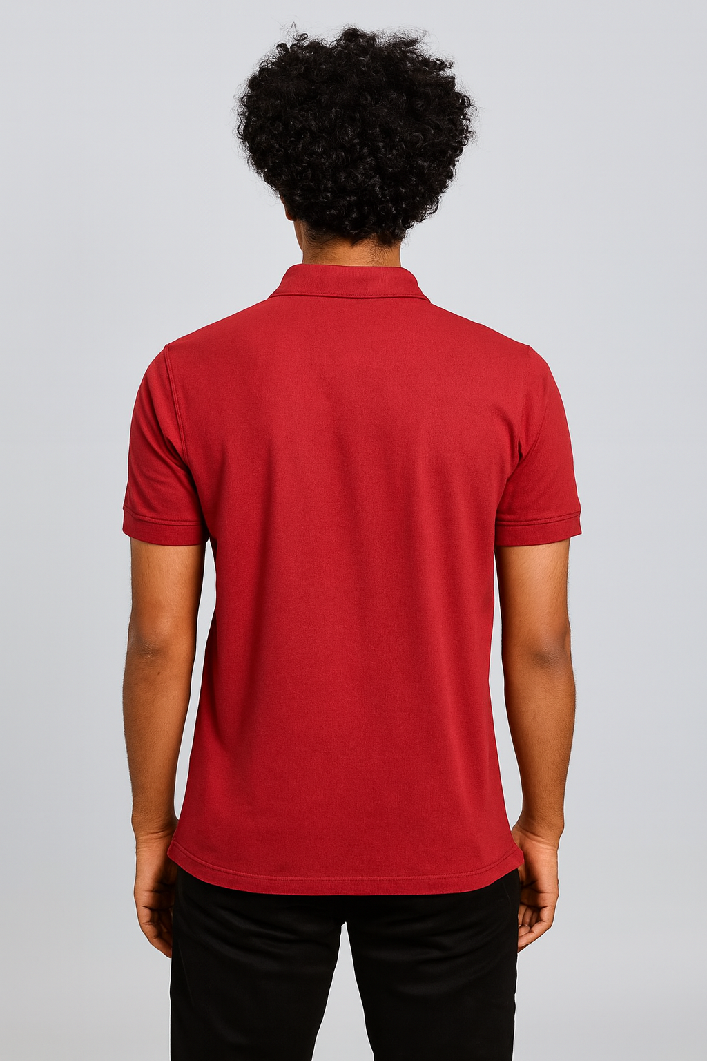 Cotton Matty Polo T-shirt- Maroon