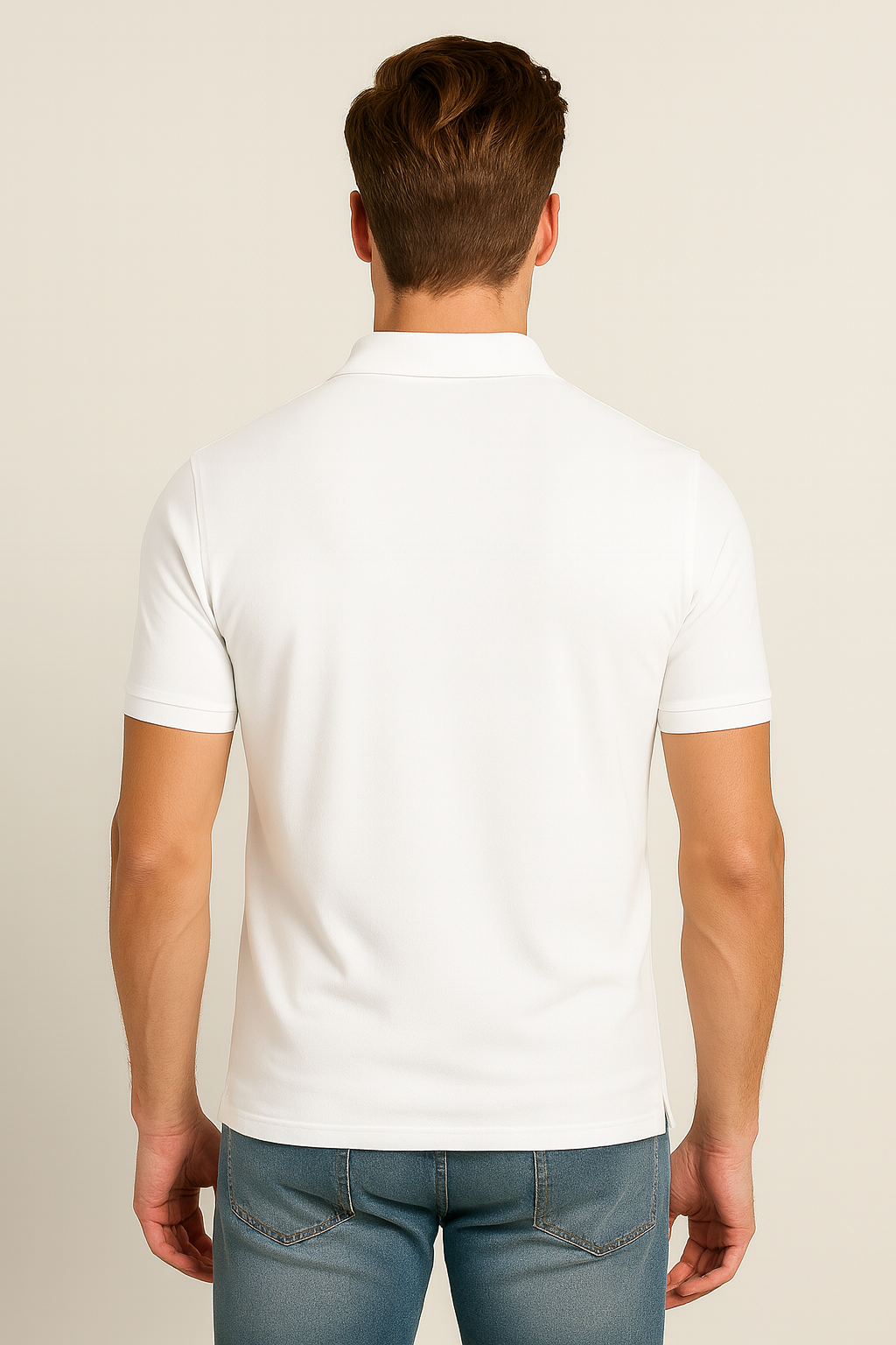 Cotton Matty Polo T-shirt- White