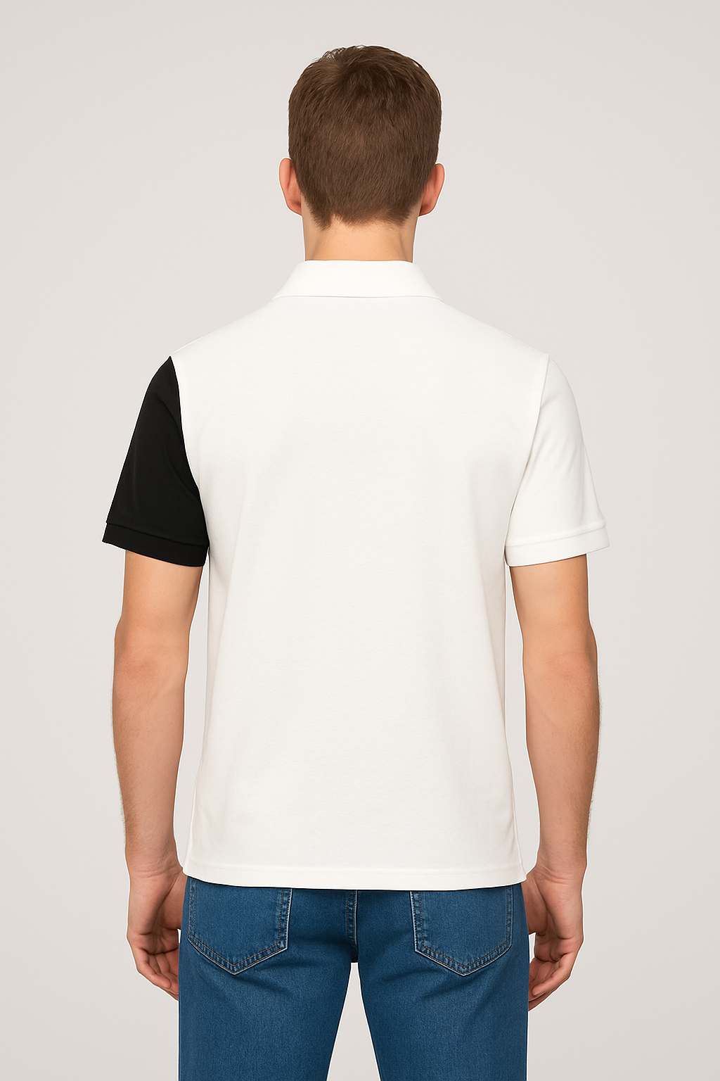 The tri-color cotton matty polo T-shirt