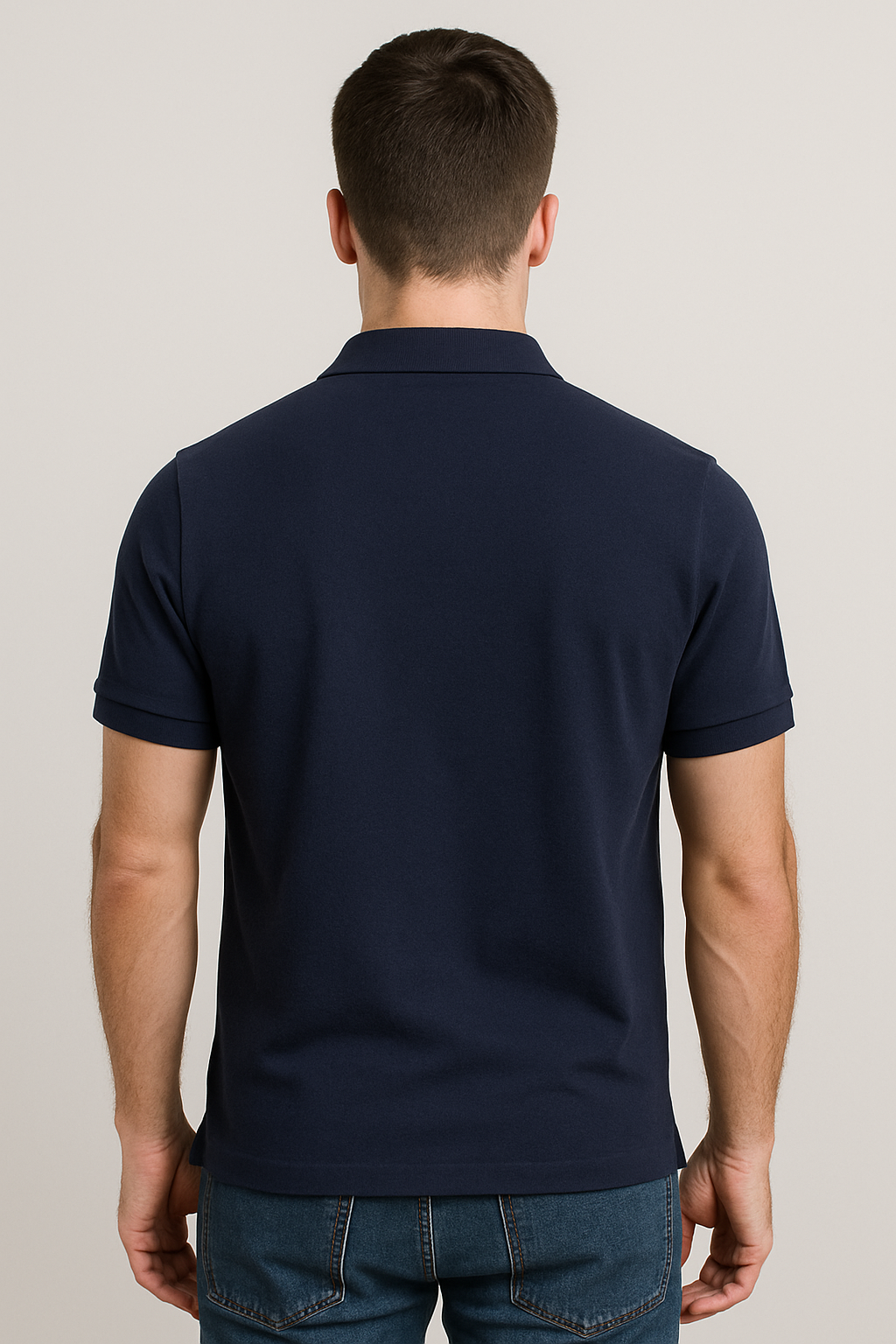 Cotton Matty Polo T-shirt- Navy