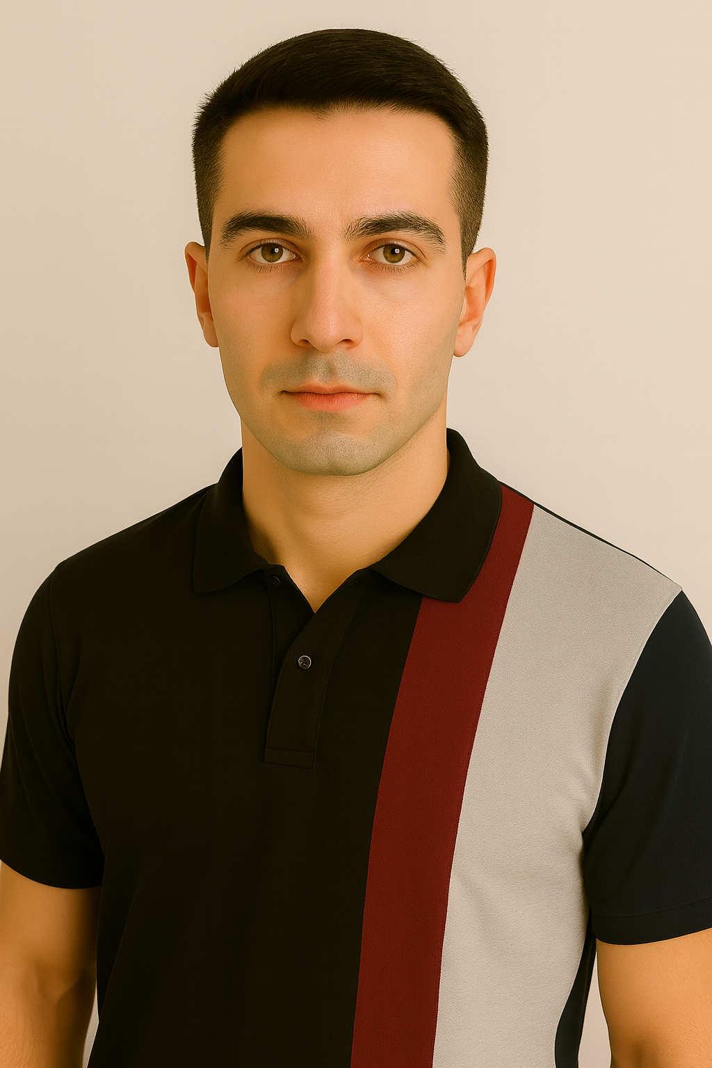 Black Cotton Matty Polo T-shirt