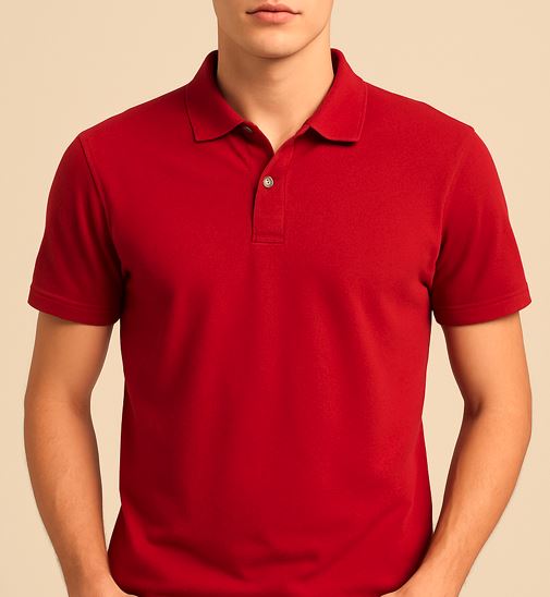 Cotton Matty Polo T-shirt- Maroon
