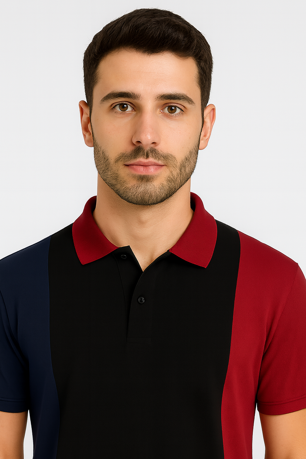 The black base Cotton Matty Polo T-shirt