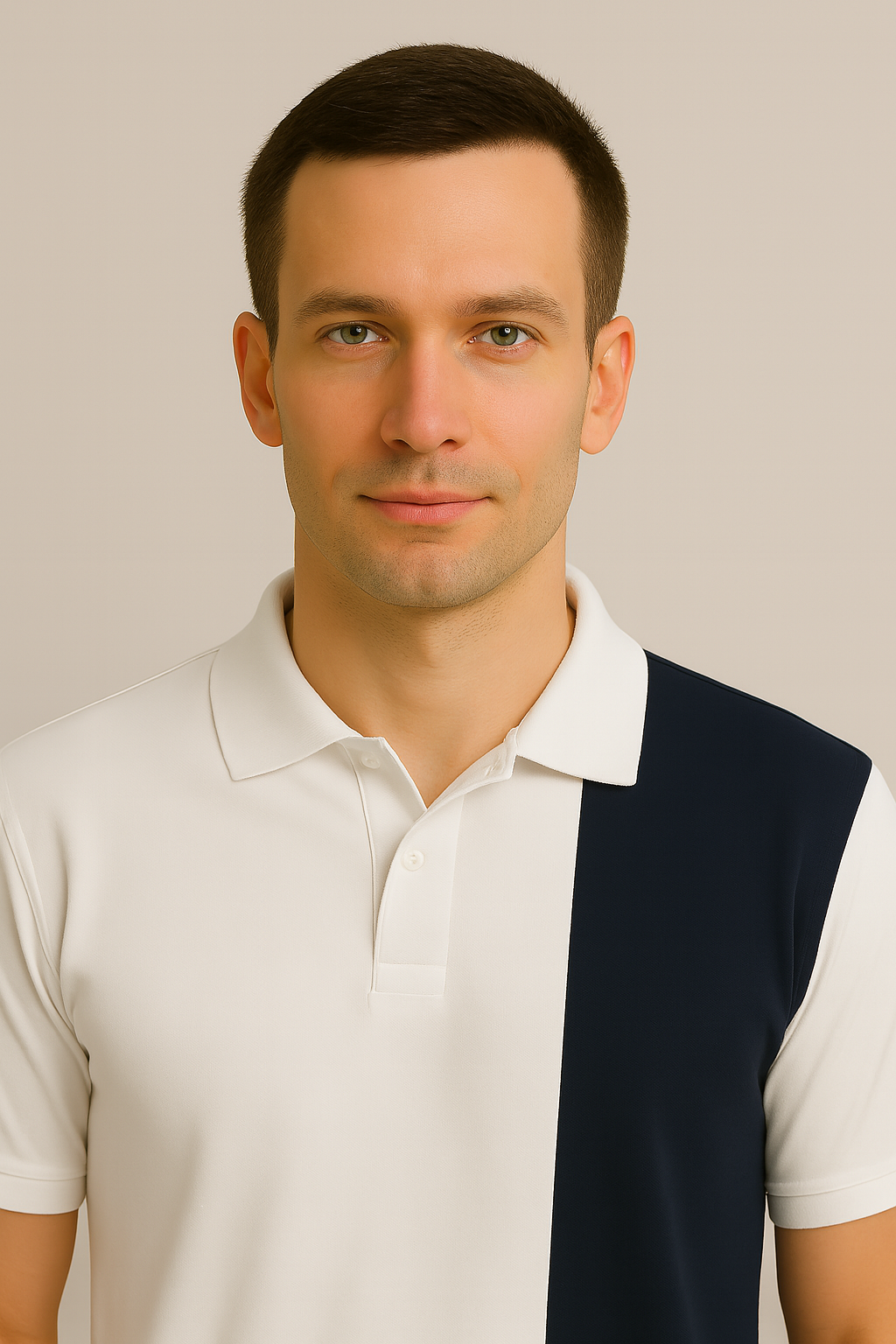 White Cotton Matty Polo T-shirt
