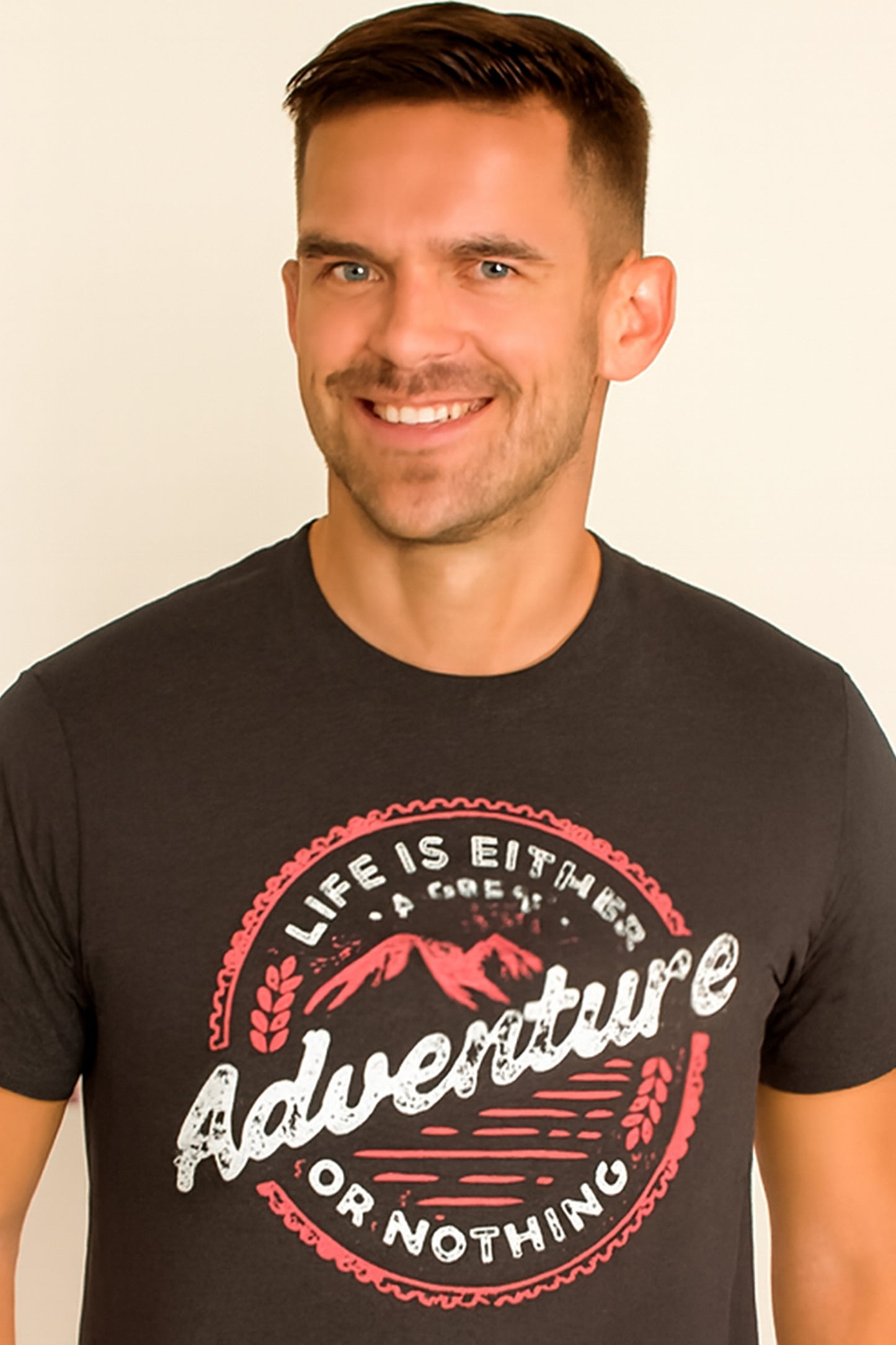 Charcoal Grey Cotton Hosiery Round Neck T-shirt