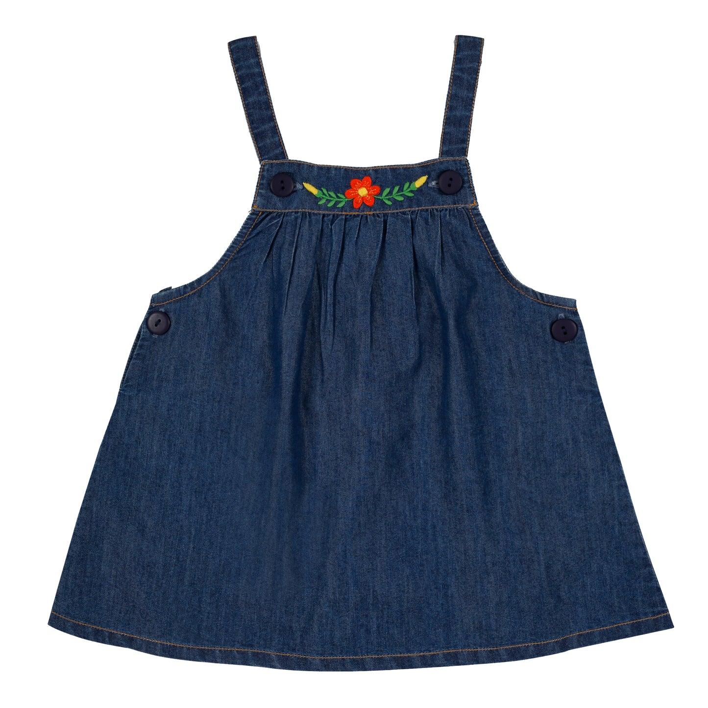 Shoppertree Blue Denim Dungaree With Cotton Hosiery T-shirt