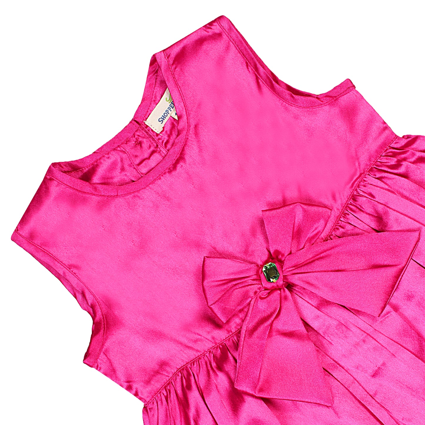 SHOPPERTREE Rani Pink Satin Party Dress – Rani