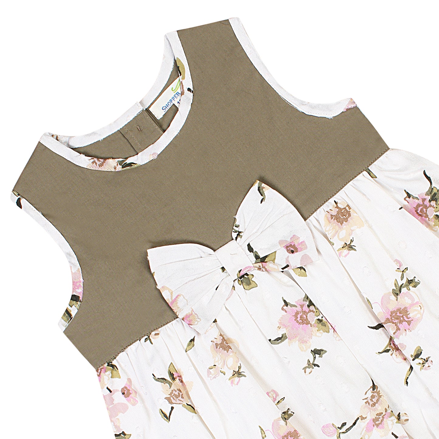 Shoppertree Floral Printed Midi Cotton dress