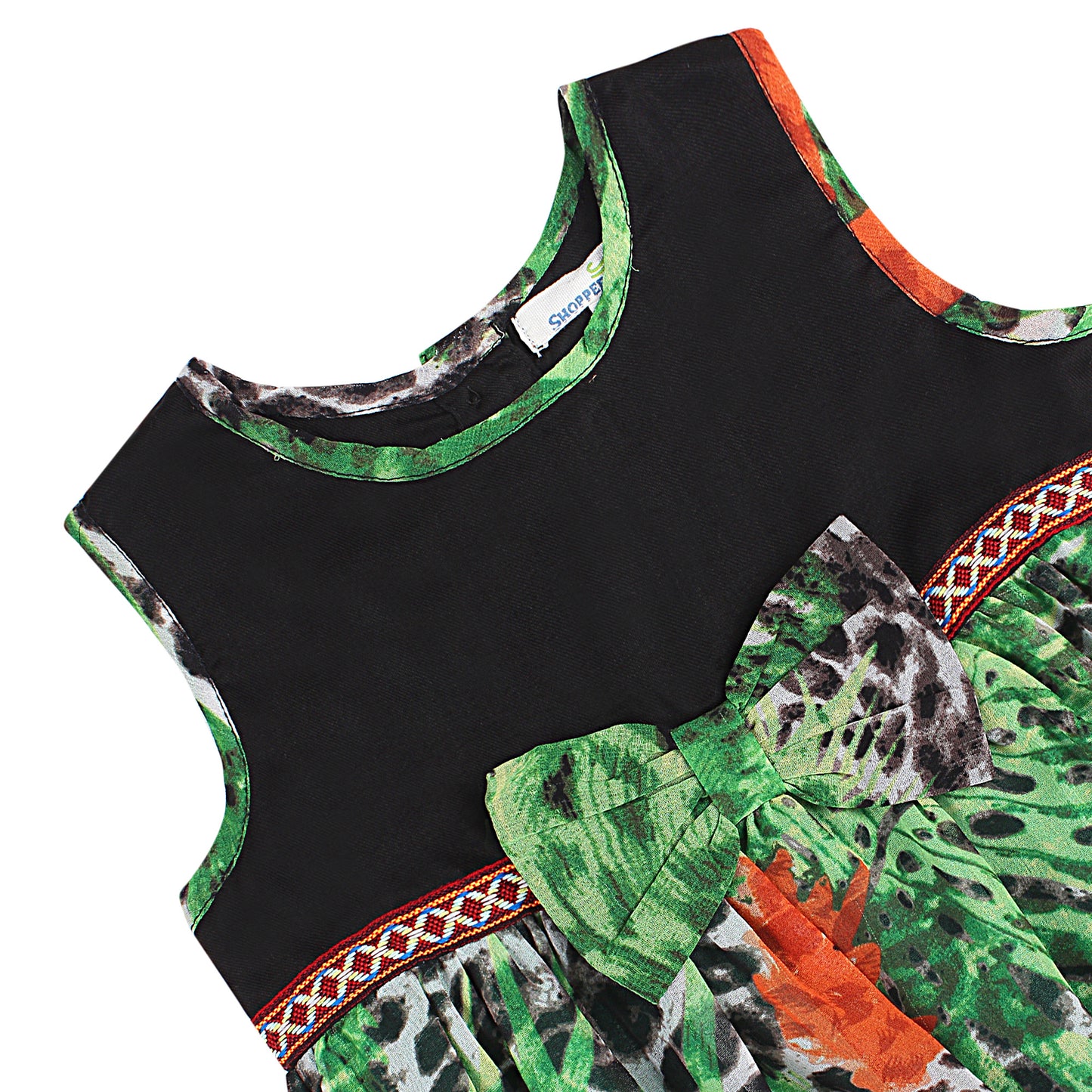 Shoppertree Sleeveless Printed balloon Dress