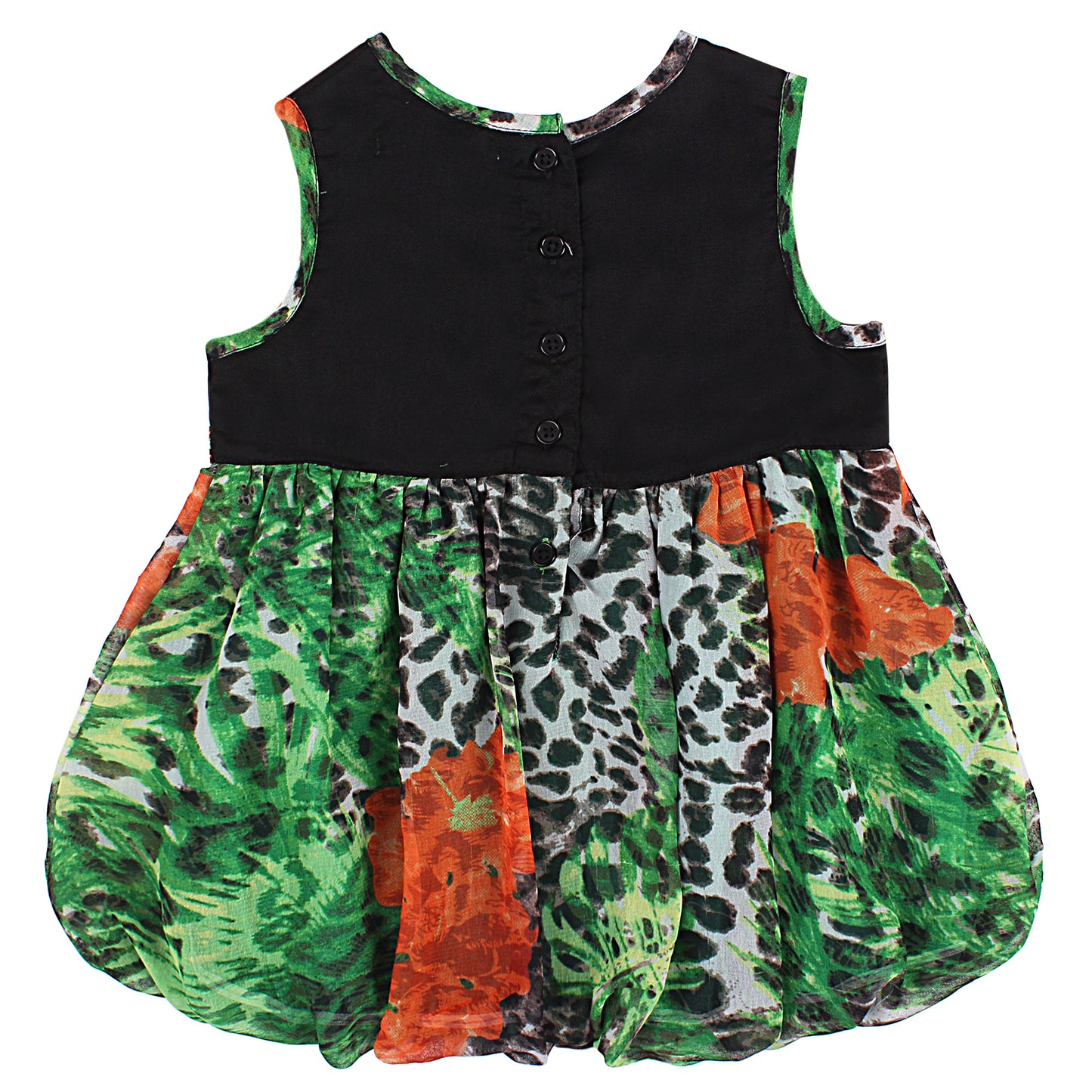 Shoppertree Sleeveless Printed balloon Dress