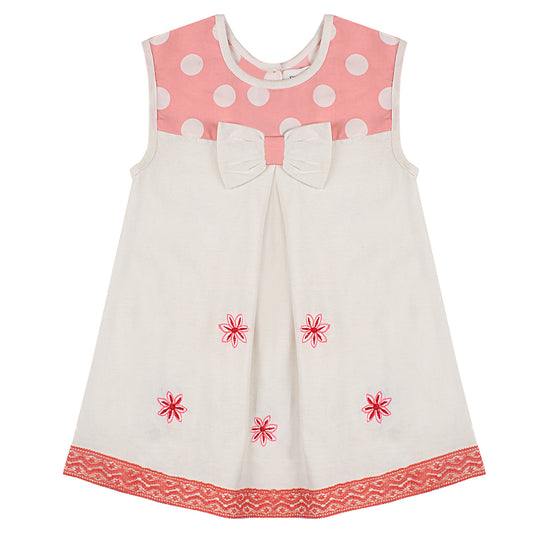 Shoppertree Beautiful Trendy A line Cream Dress