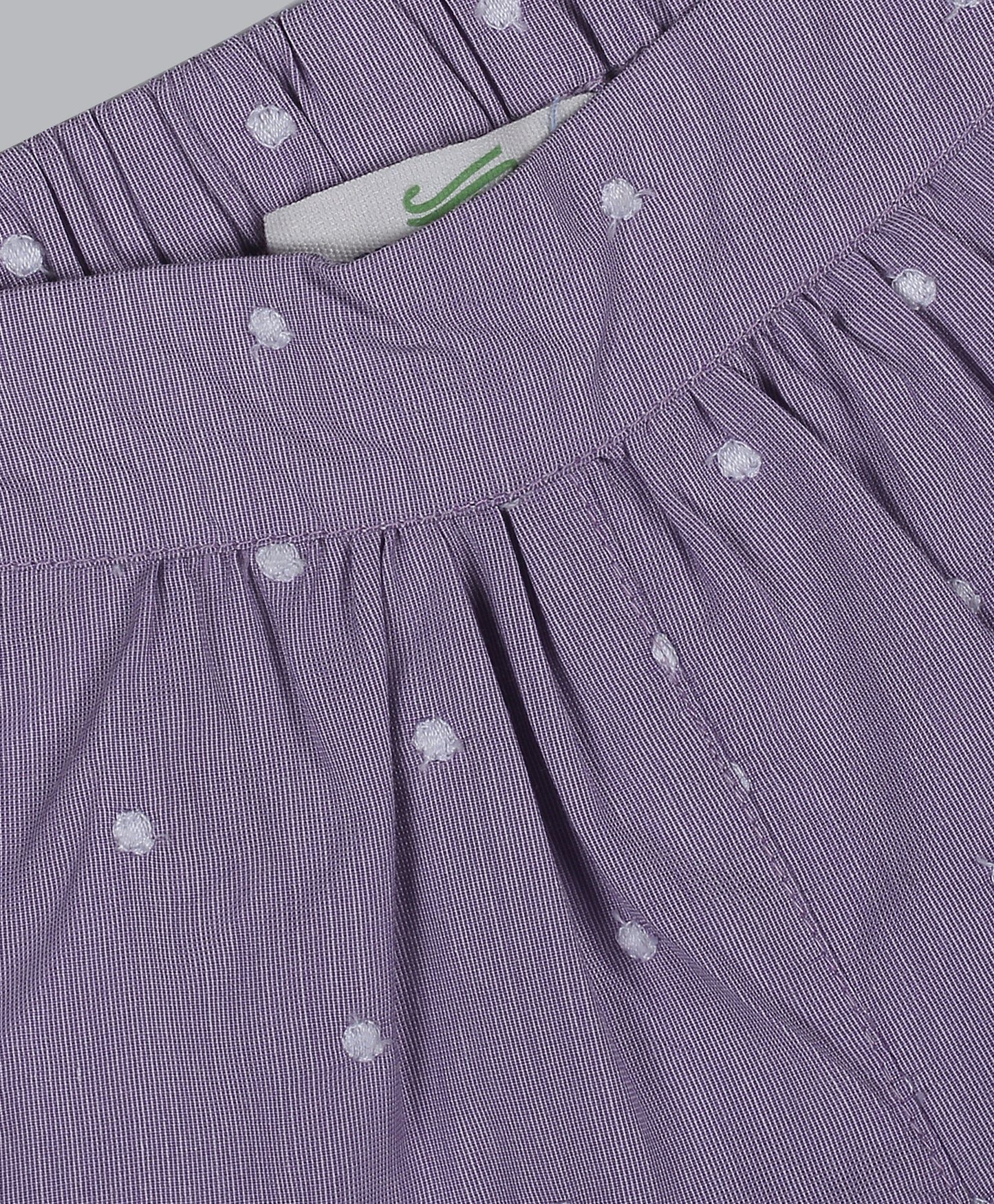 Shoppertree Purple Emboidered Dungree set for girl's