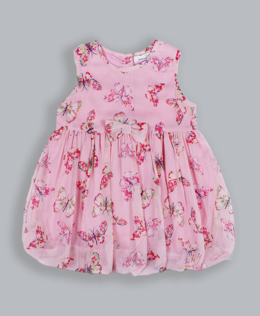 Shoppertree Multicolor Printed Dress for girl's