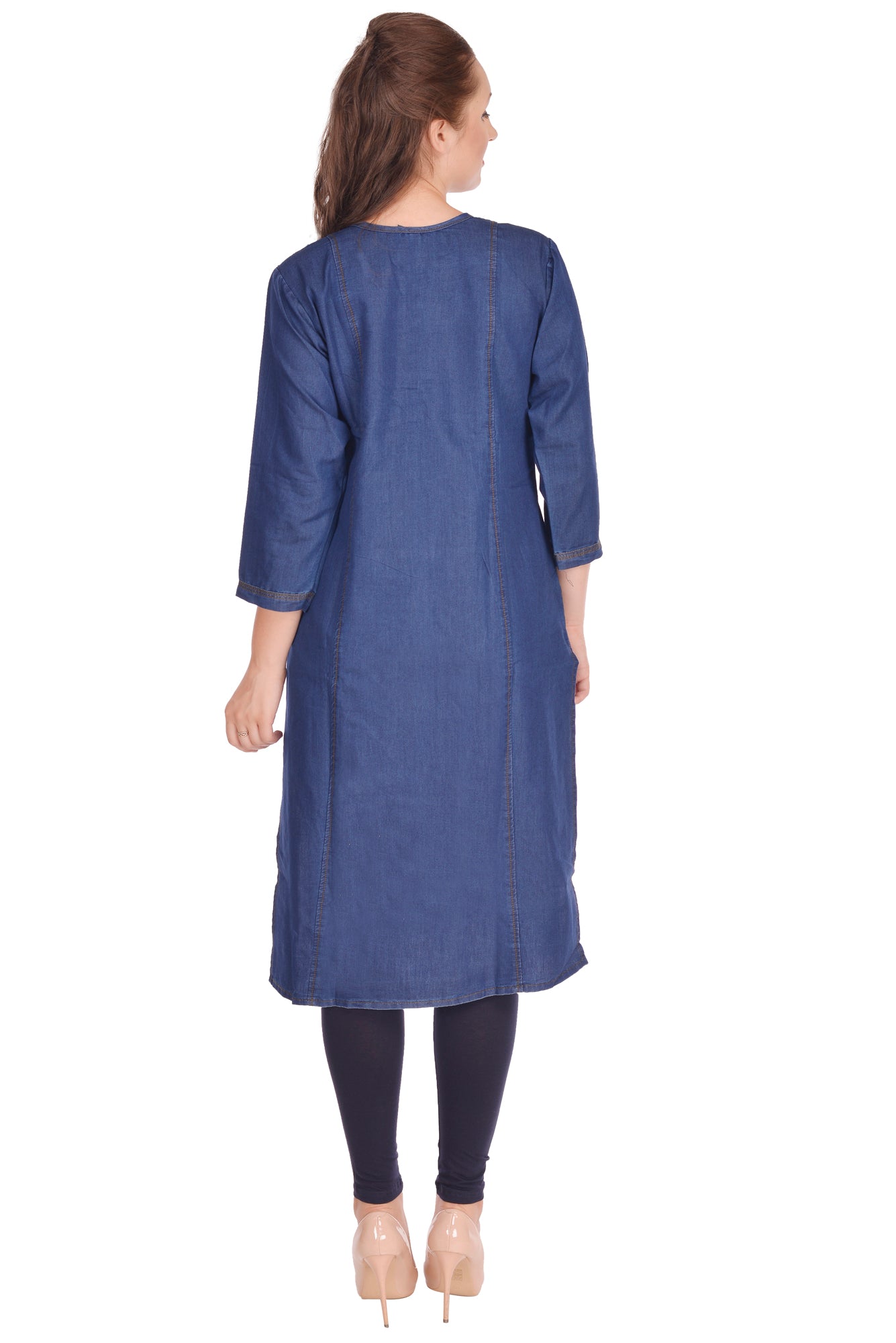 Shoppertree Blue Denim Kurta for Woman