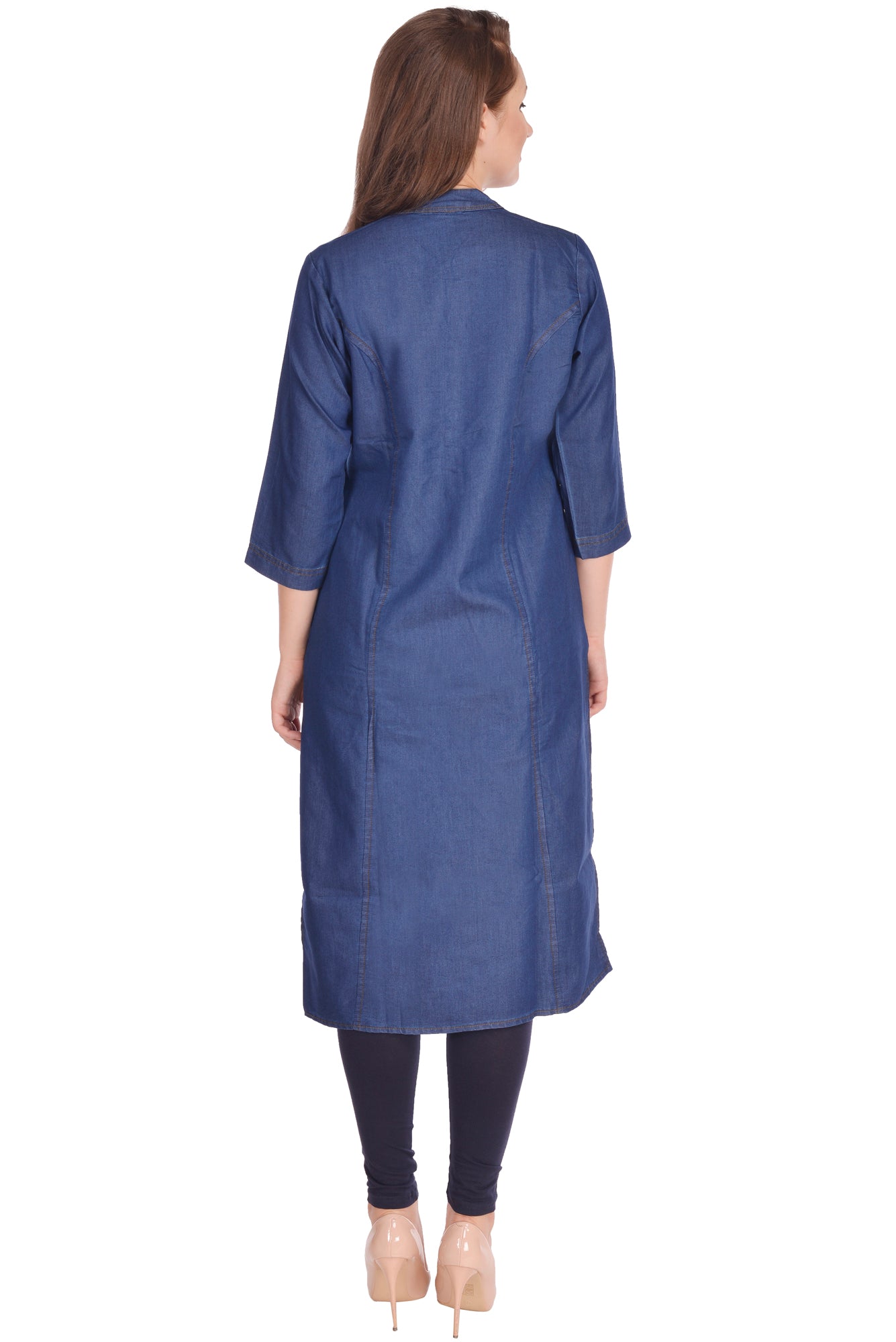 Shoppertree Blue Denim Kurta for Woman