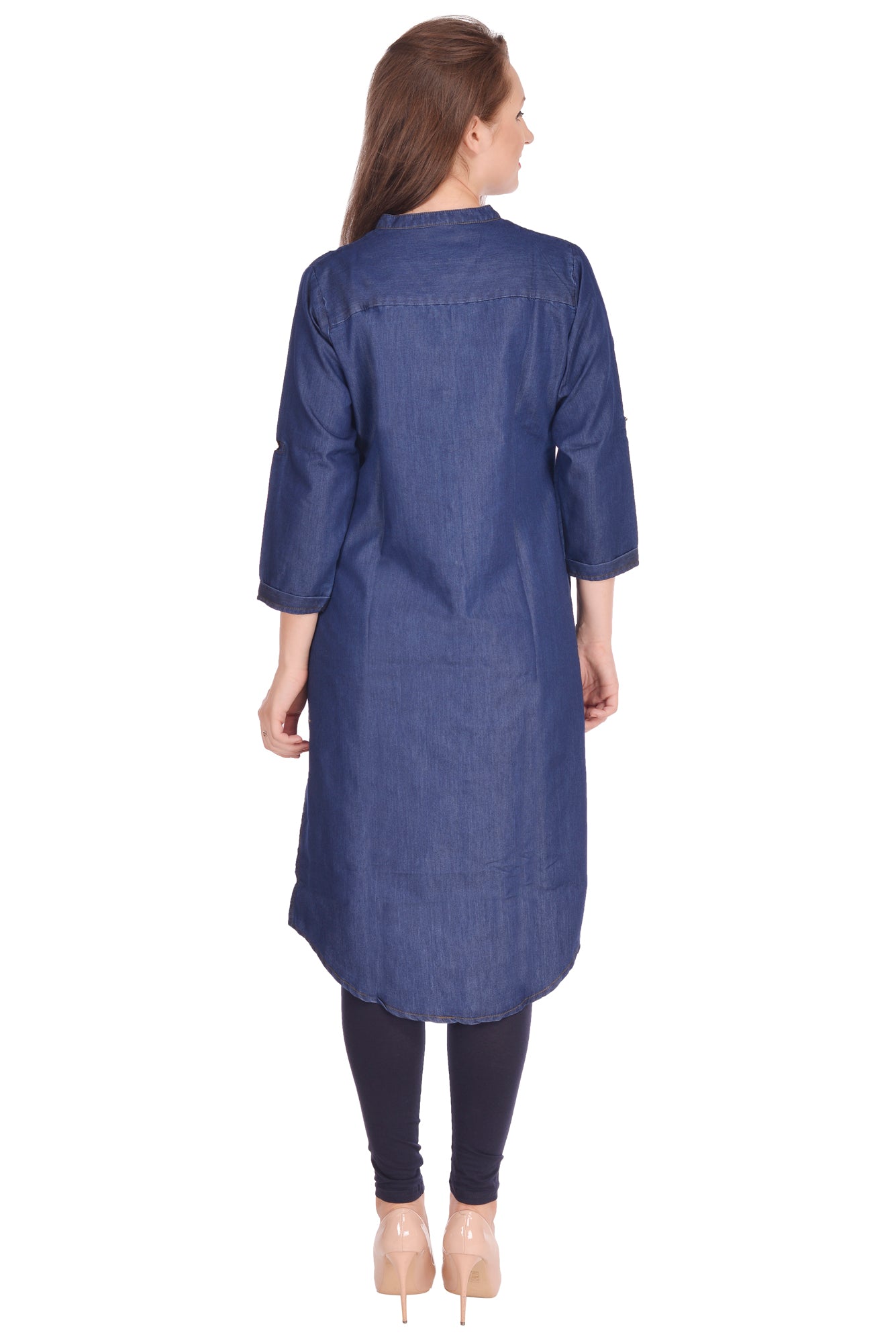Shoppertree Blue Denim Kurta for Woman