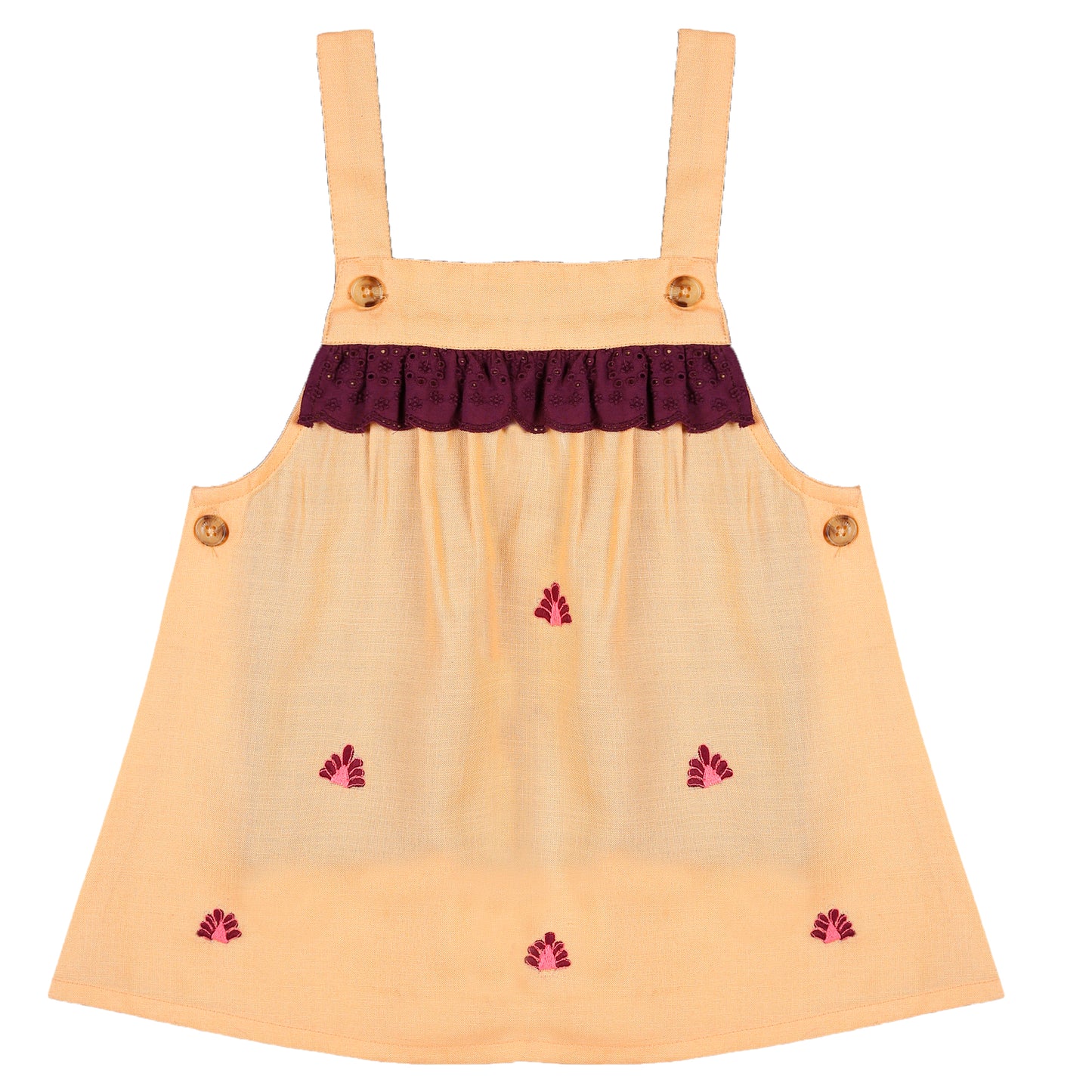 Shoppertree Solid T-shirt With Dungaree Set