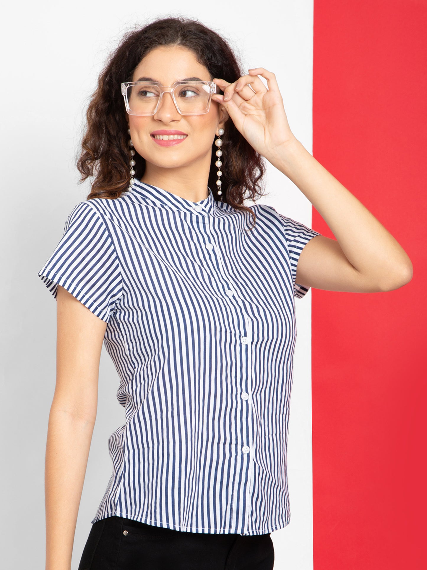 Shoppertree Pure Cotton Striped Top
