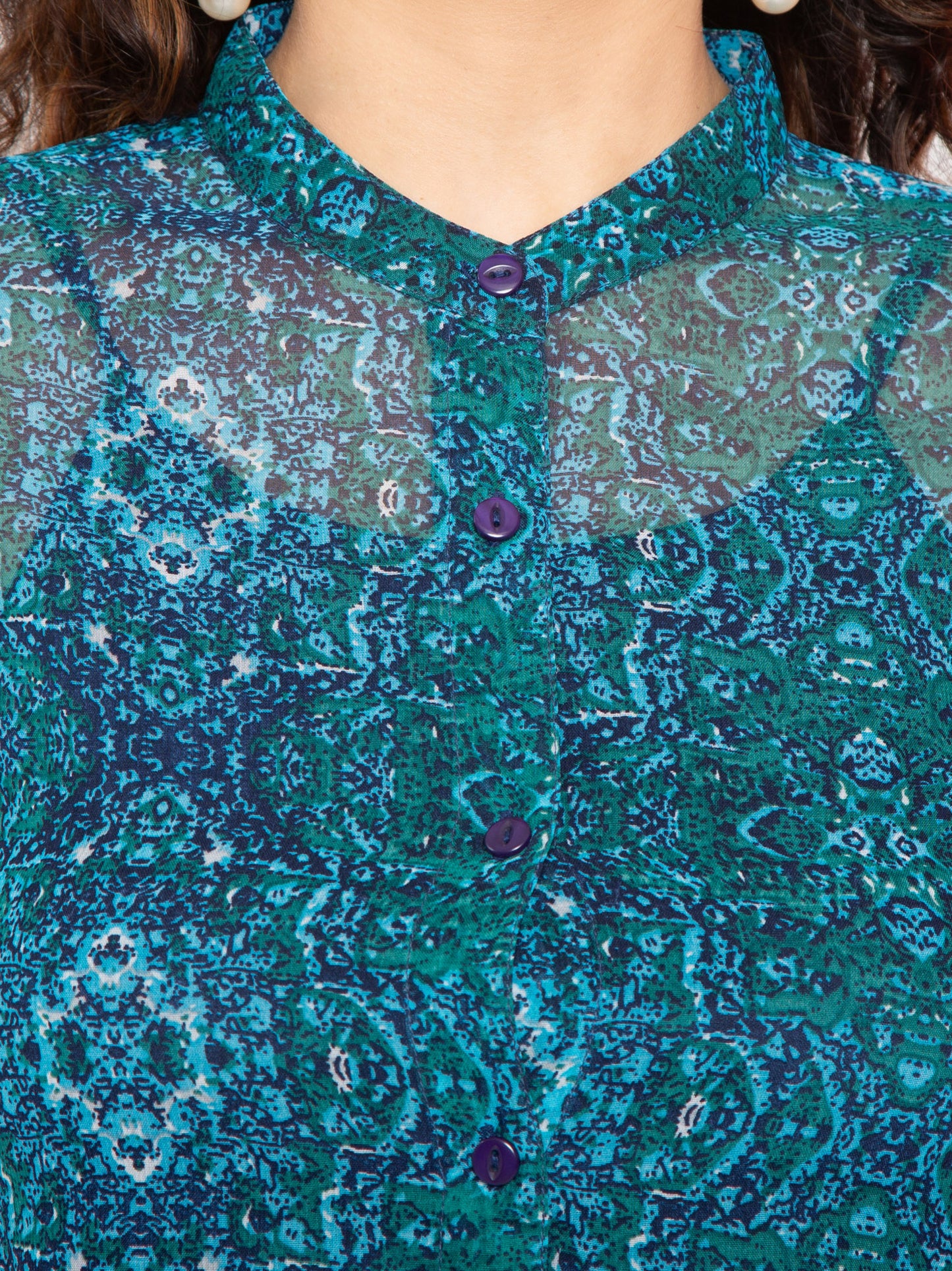 Shoppertree Georgette Multicolor Printed Top