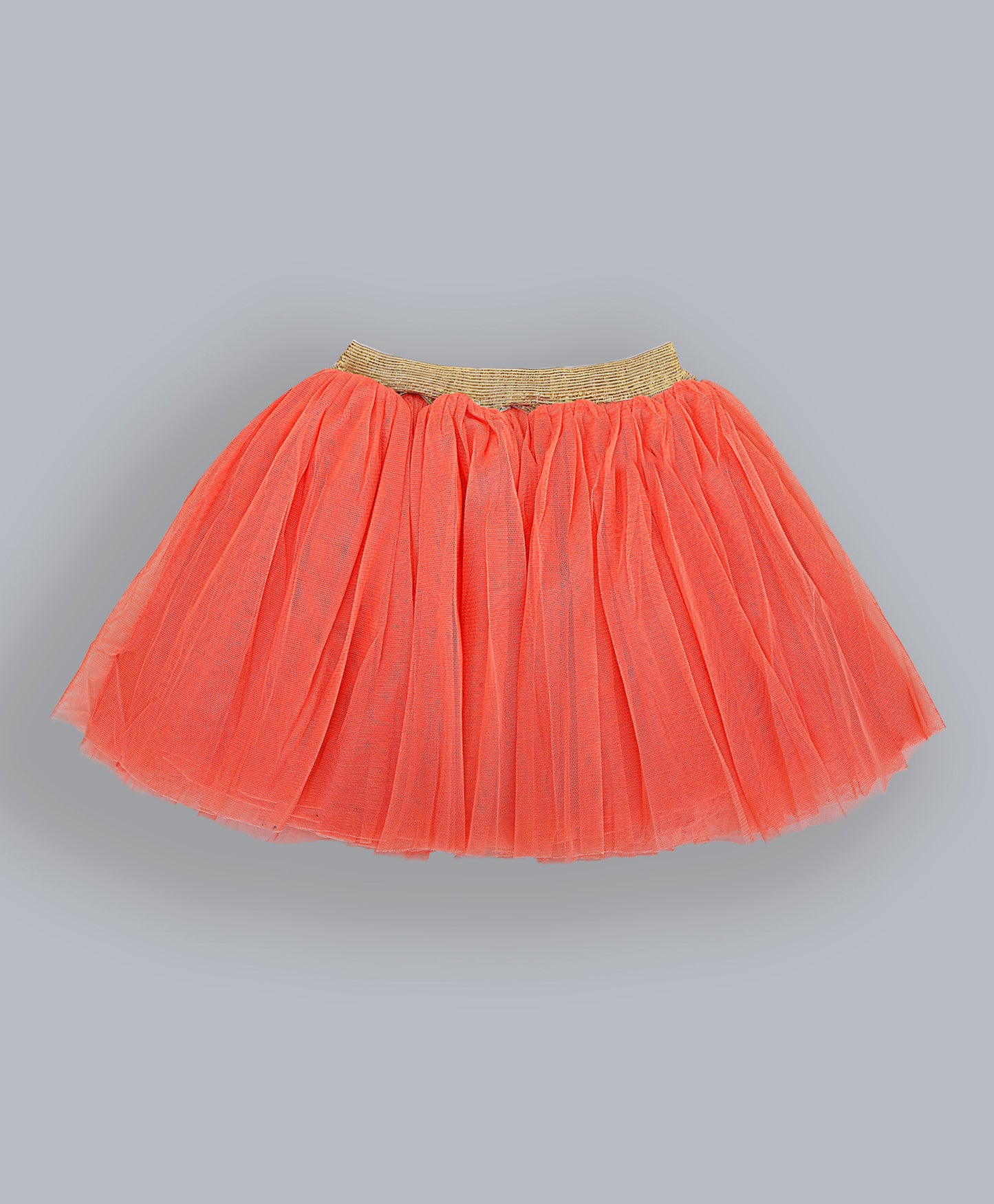 Peach Color Midi-Length Party Wear Skirt
