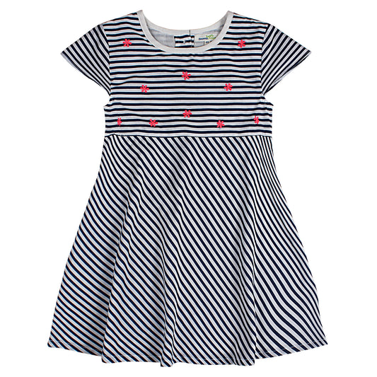 Shoppertree Blue Striped dress for Girls