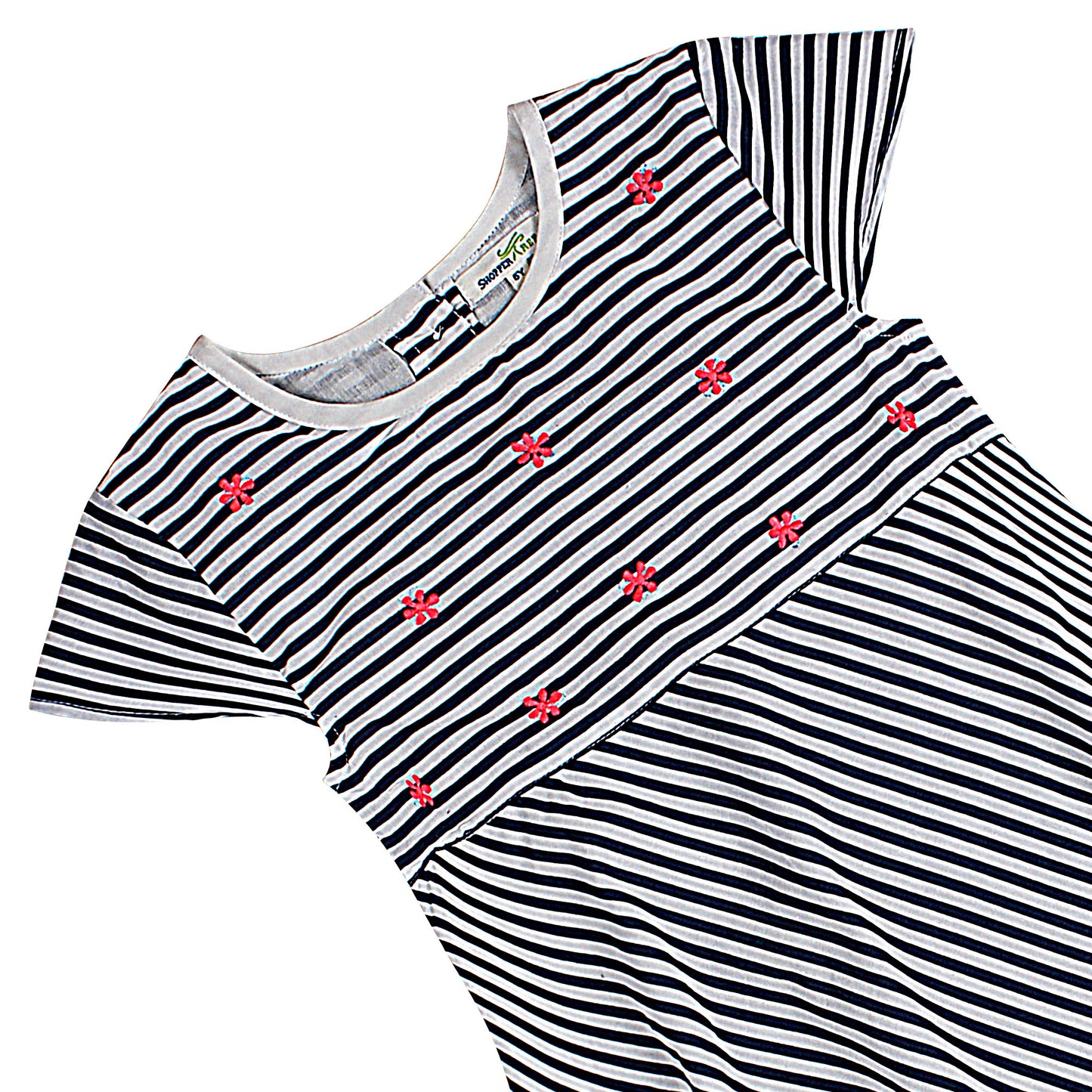 Shoppertree Blue Striped dress for Girls