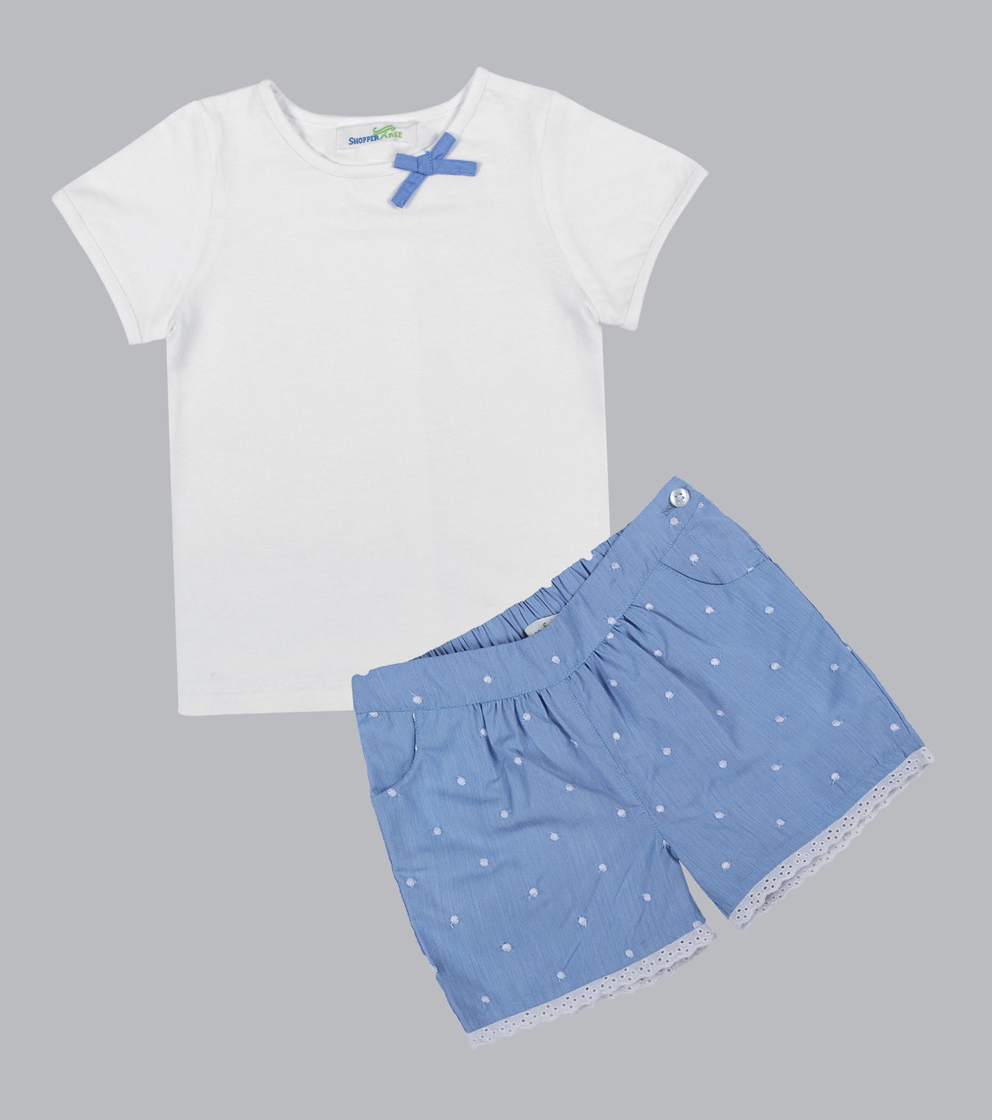 Shoppertree White Clothing set for girl's