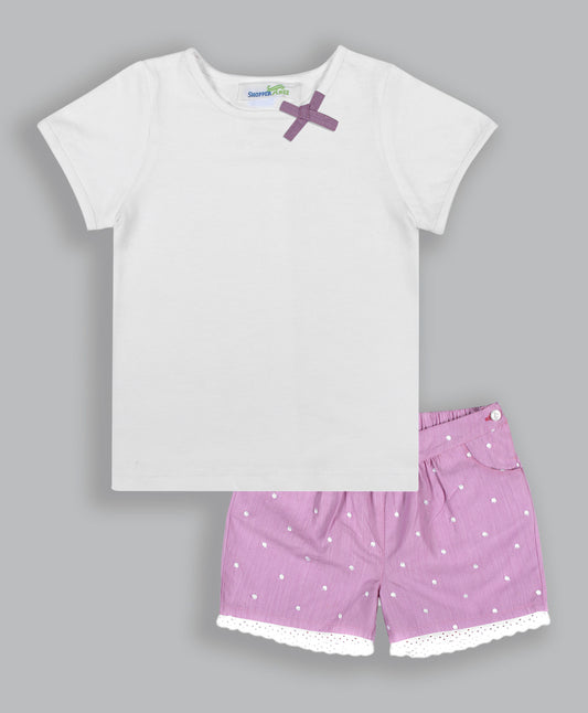 Shoppertree White Clothing set for girl's